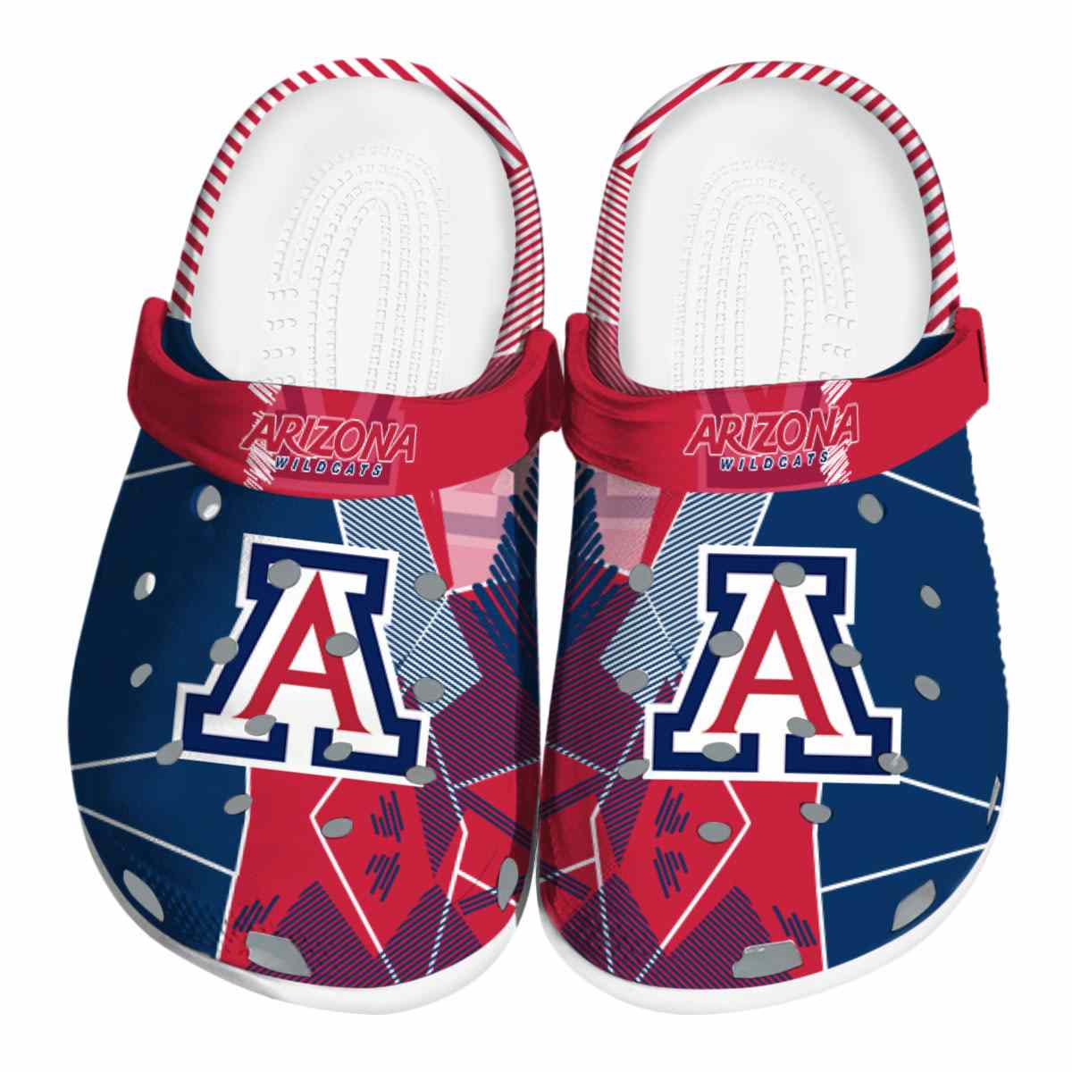 Arizona Wildcats Geometric, Arizona Wildcats Geometric Crocs Clogs