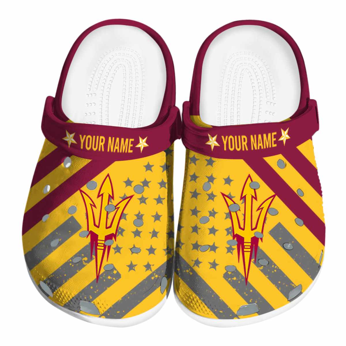 Arizona State Sun Devils Star-Spangled Graphic, Arizona State Sun Crocs Clogs