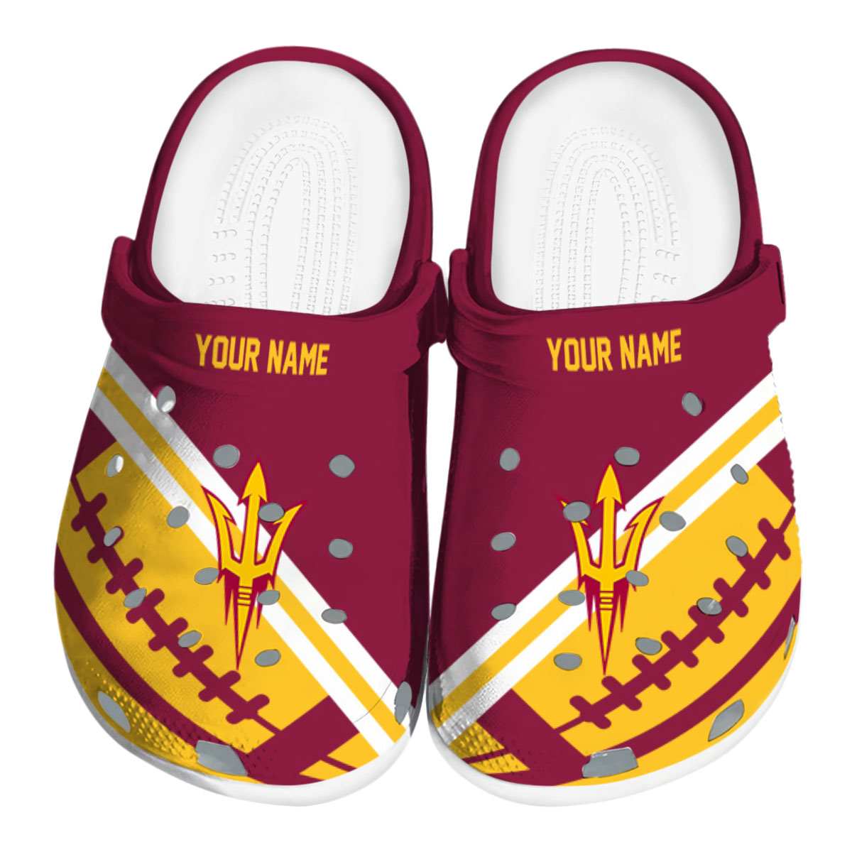 Arizona State Sun Devils Football Motif, Arizona State Sun Crocs Clogs