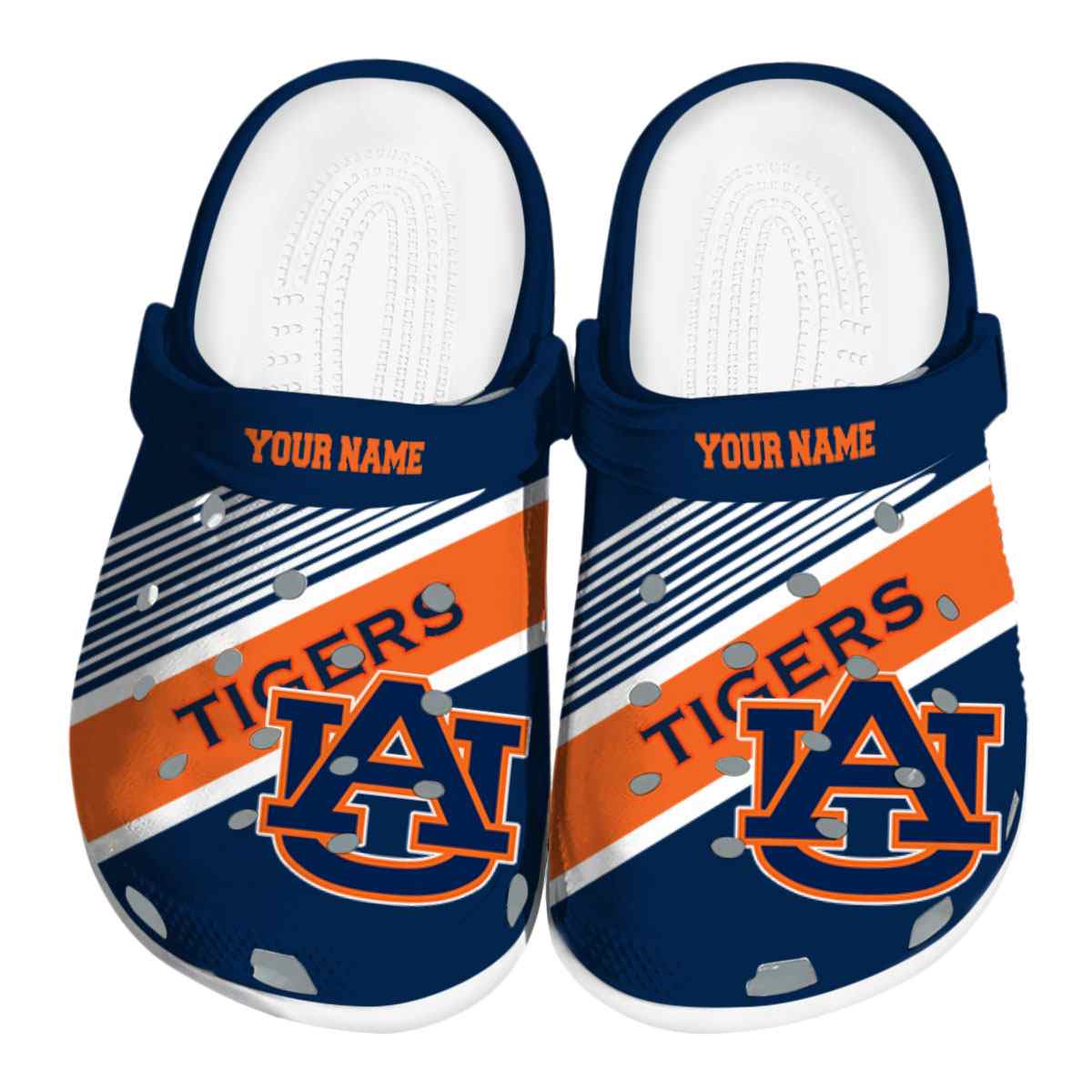Auburn Tigers Vibrant Dual-Tone, Auburn Tigers Vibrant Crocs Clogs