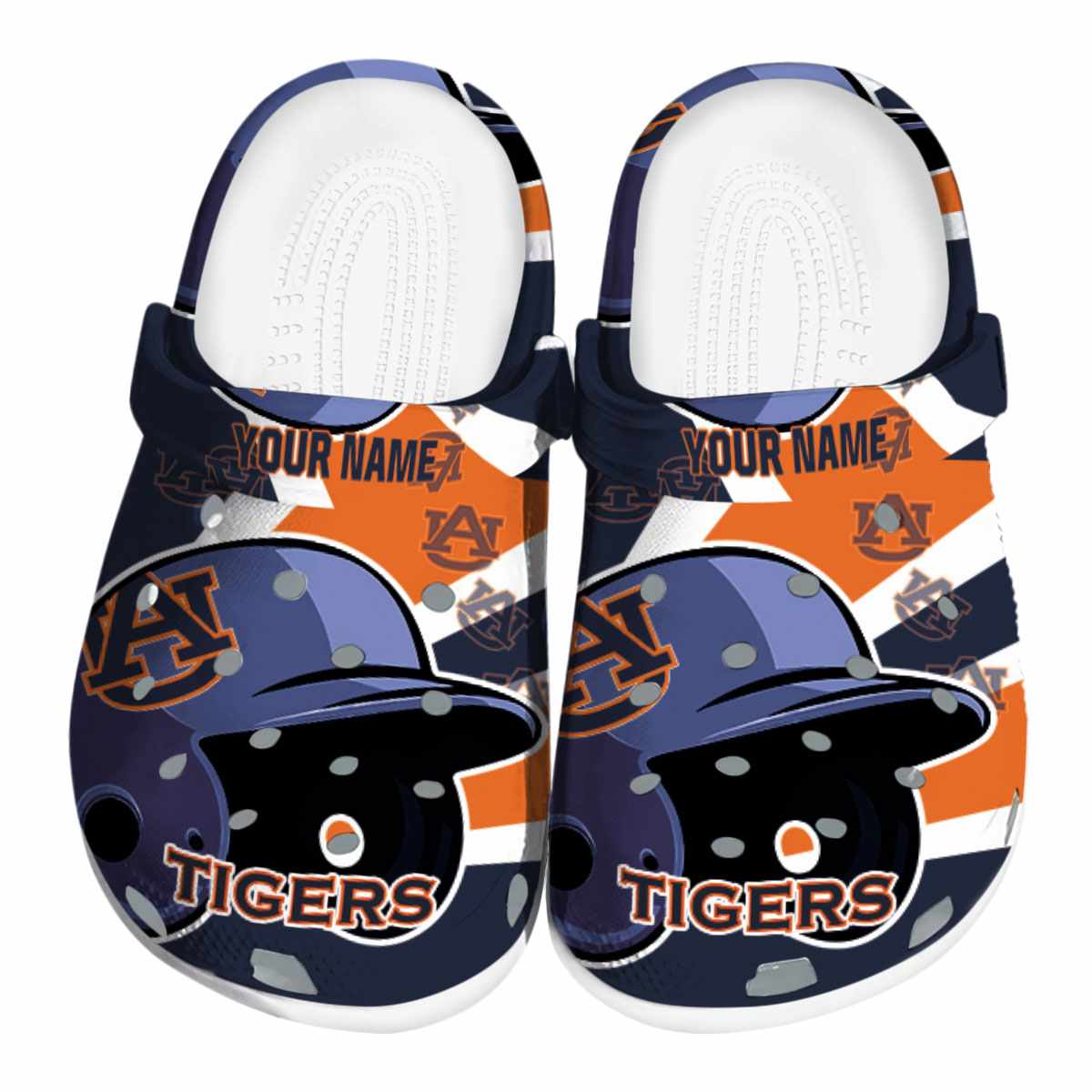 Auburn Tigers Baseball Helmet, Auburn Tigers Baseball Crocs Clogs