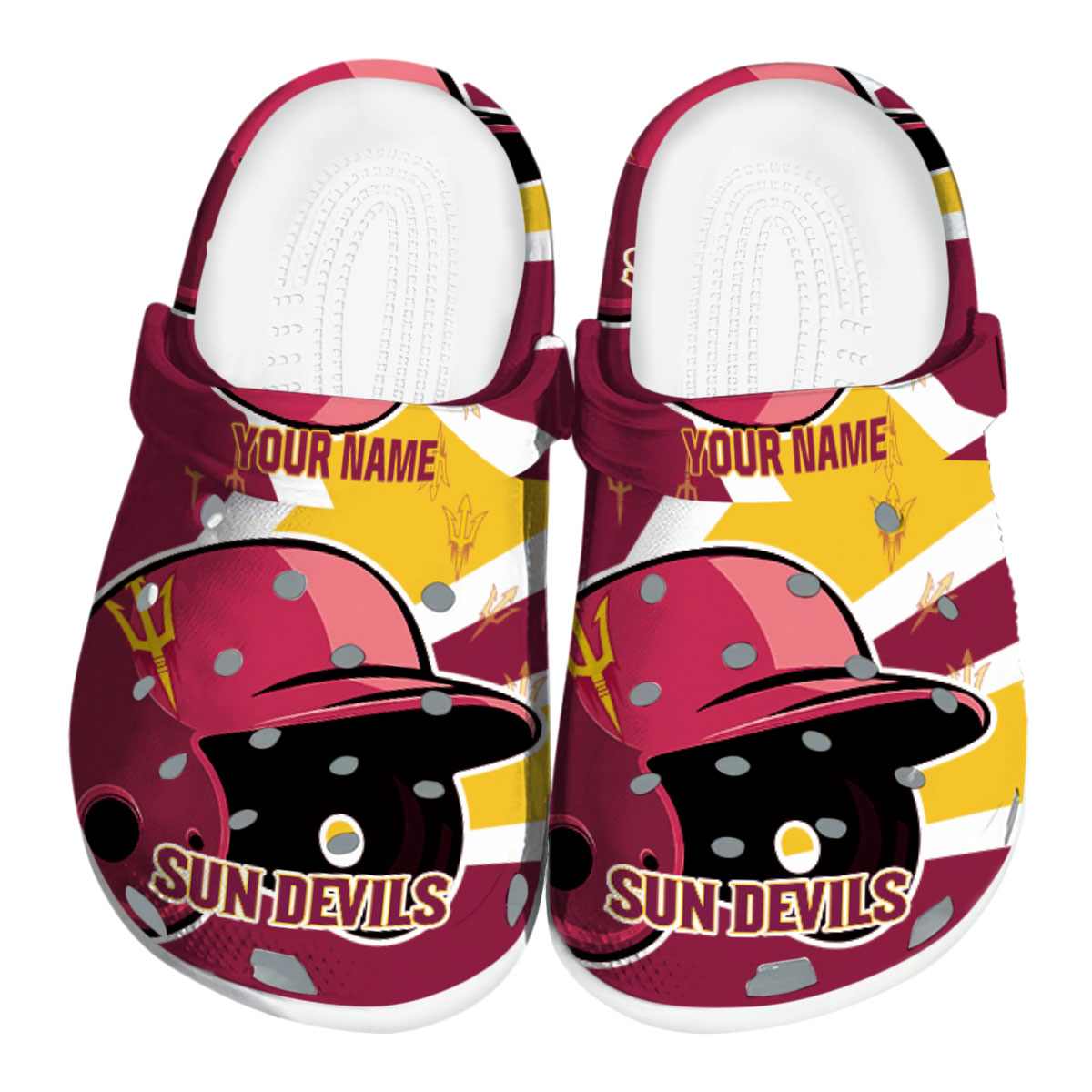 Arizona State Sun Devils Baseball Helmet, Arizona State Sun Crocs Clogs