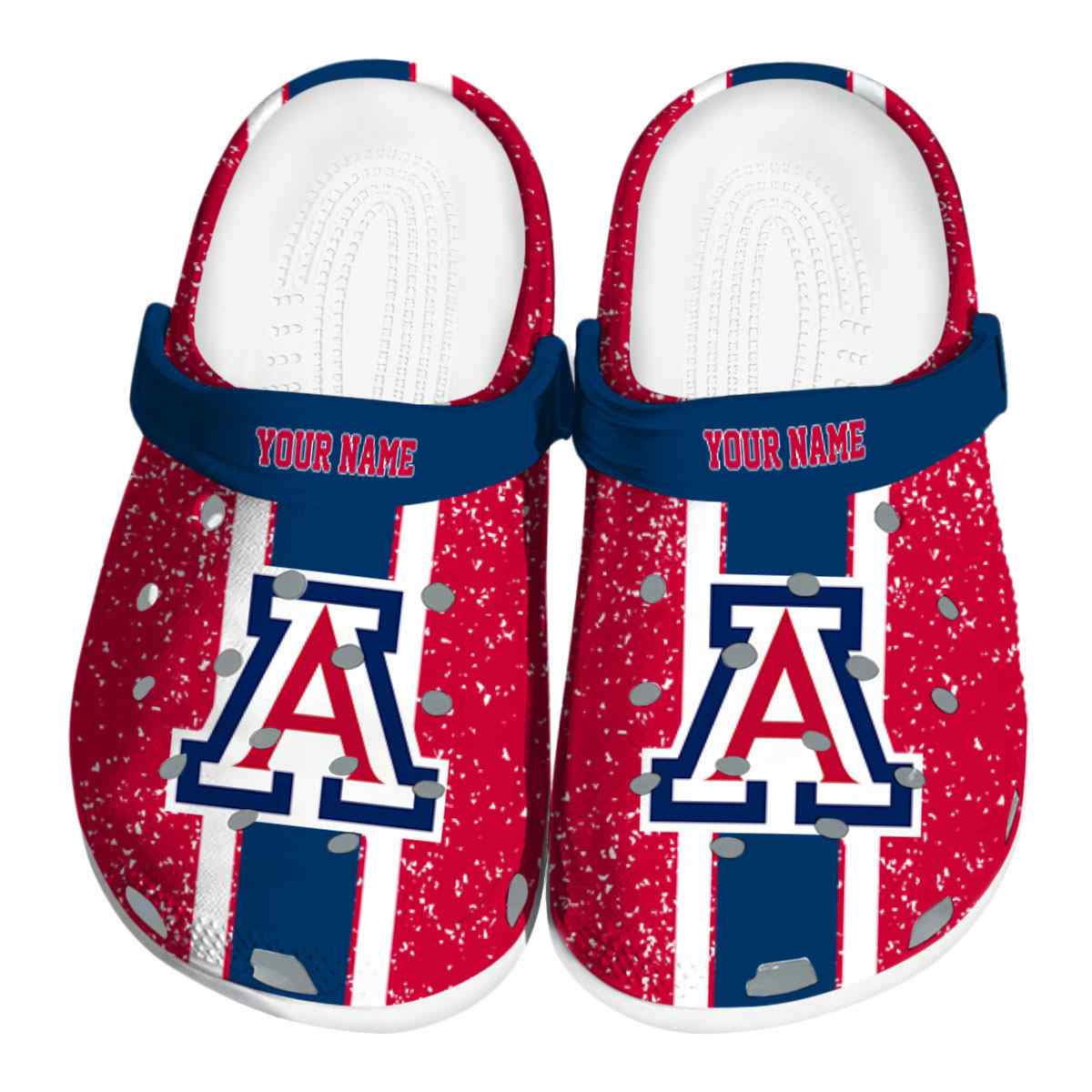Arizona Wildcats Vertical Stripes, Arizona Wildcats Vertical Crocs Clogs