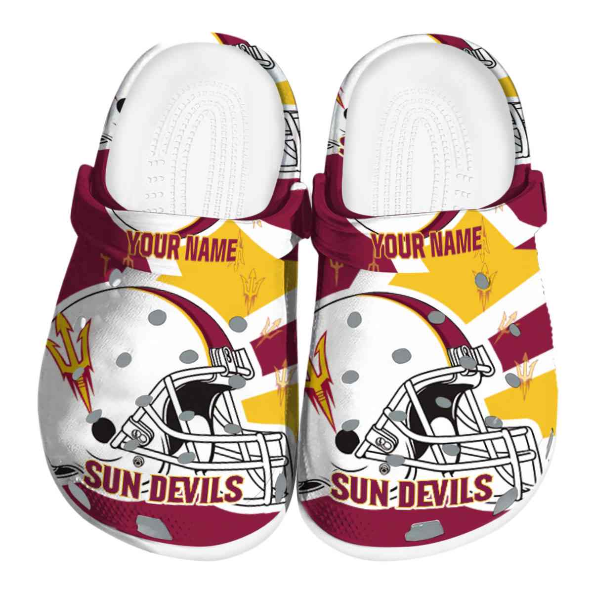 Arizona State Sun Devils Football Helmet, Arizona State Sun Crocs Clogs