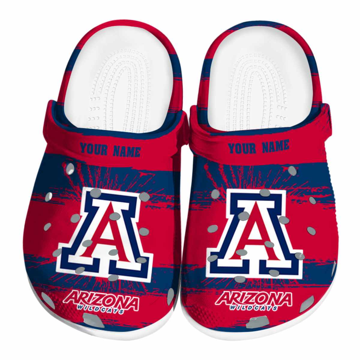 Arizona Wildcats Paint Splatter Graphics, Arizona Wildcats Paint Crocs Clogs