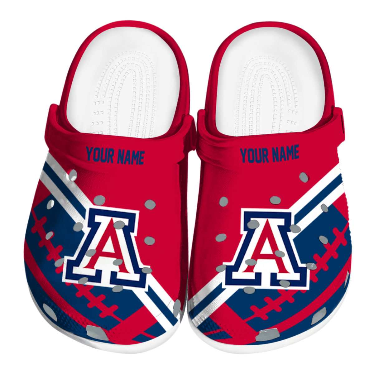 Arizona Wildcats Football Motif, Arizona Wildcats Football Crocs Clogs