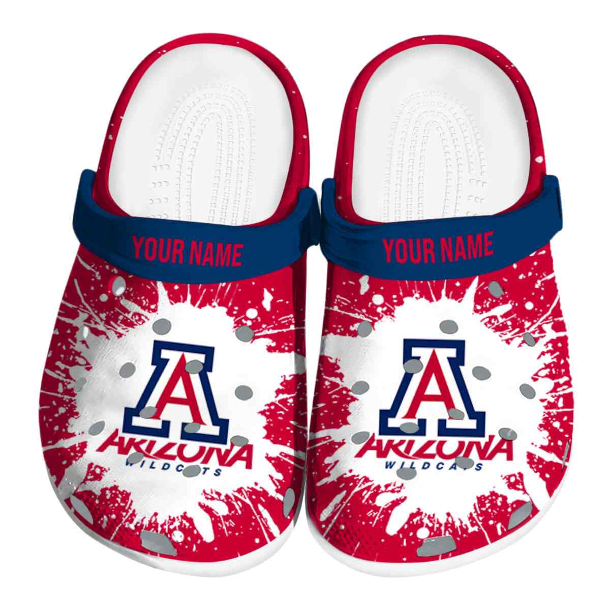 Arizona Wildcats Splash Art, Arizona Wildcats Splash Crocs Clogs