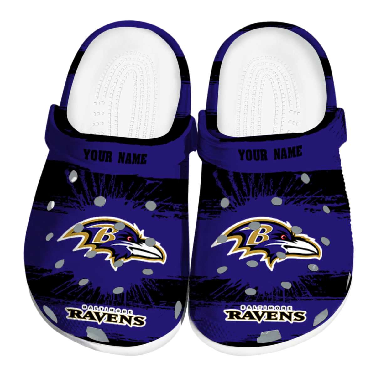 Baltimore Ravens Freedom Splinter 2025 Crocs, Baltimore Ravens Freedom Crocs Clogs