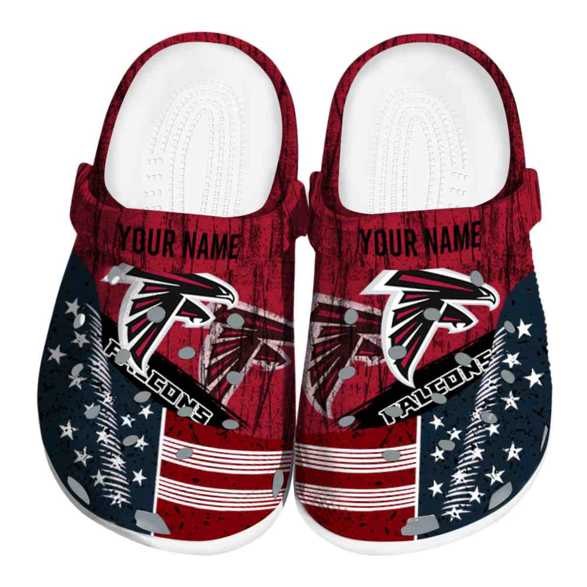 Atlanta Falcons Vibrant Dual-Tone 2025 Crocs, Atlanta Falcons Vibrant Crocs Clogs