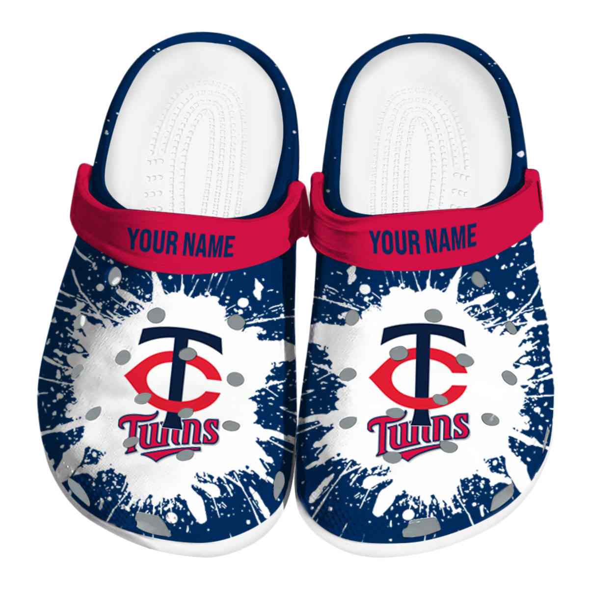 Minnesota Twins Splash Art, Minnesota Twins Splash Crocs Clogs