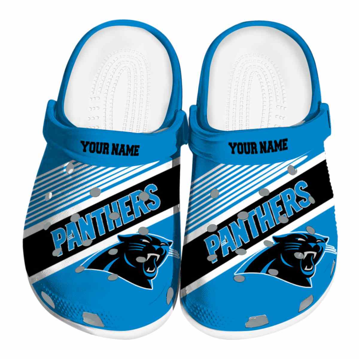Carolina Panthers Splatter Graphics 2025 Crocs, Carolina Panthers Splatter Crocs Clogs