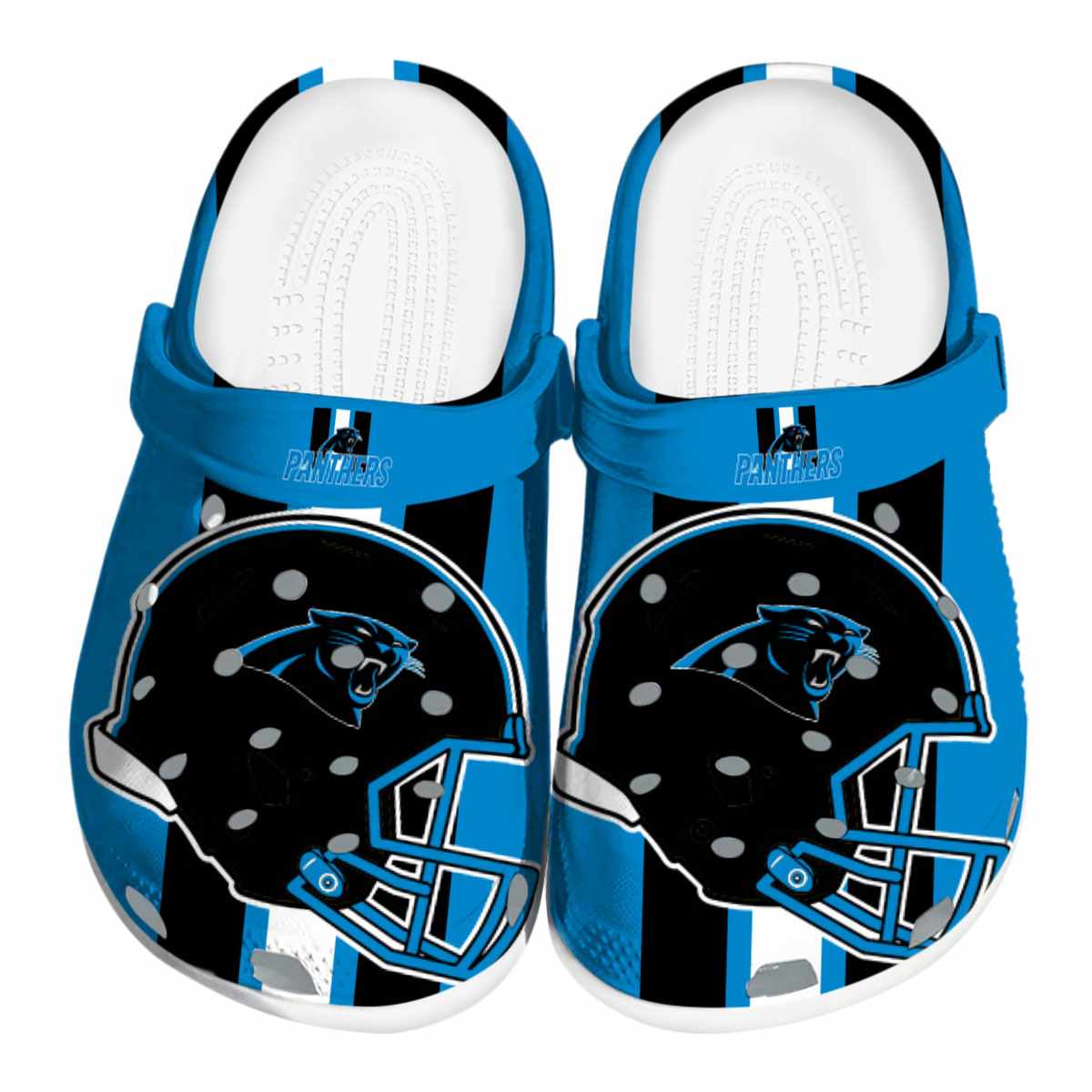 Carolina Panthers Gothic Skull 2025 Crocs, Carolina Panthers Gothic Crocs Clogs