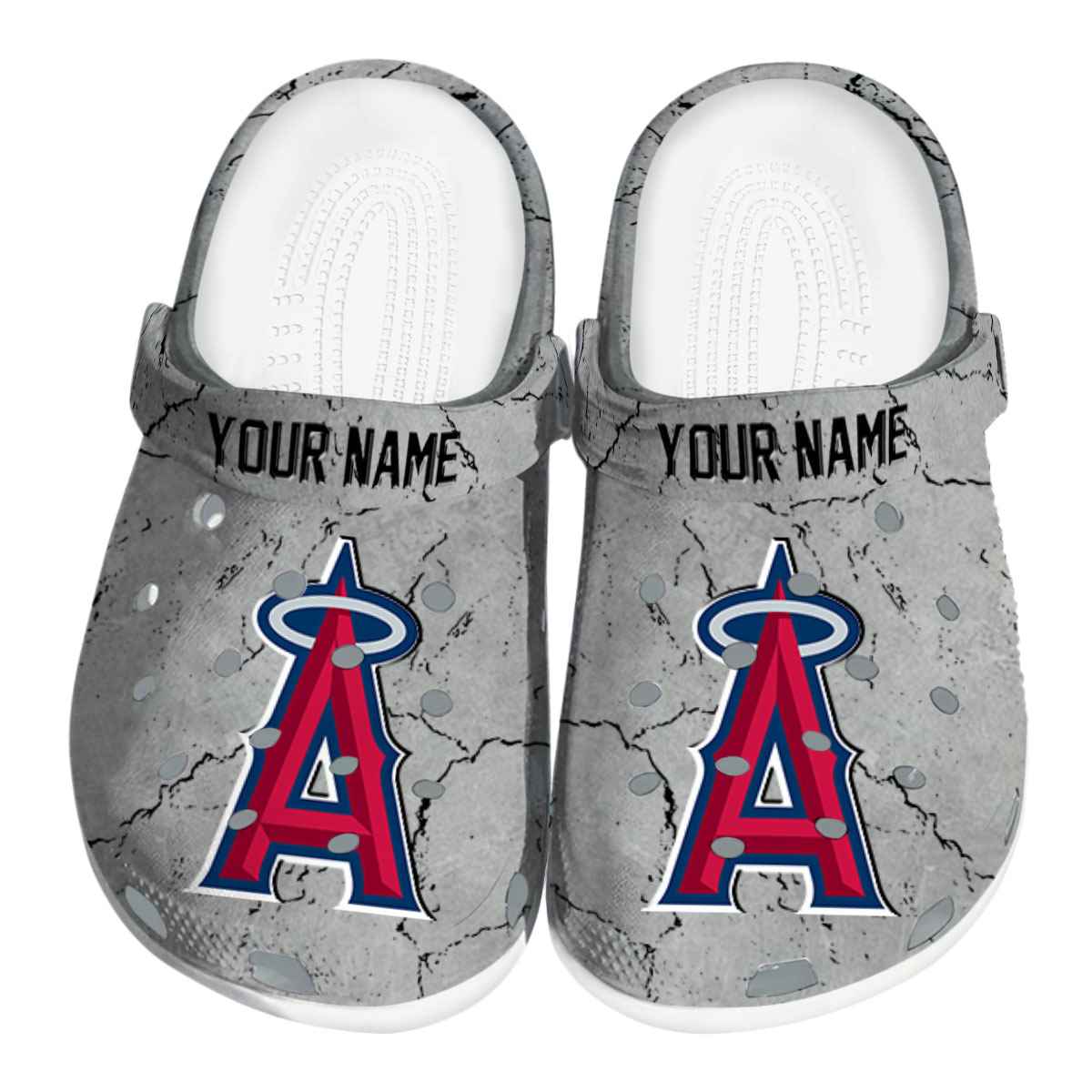 Los Angeles Angels Cracked Texture, Los Angeles Angels Crocs Clogs