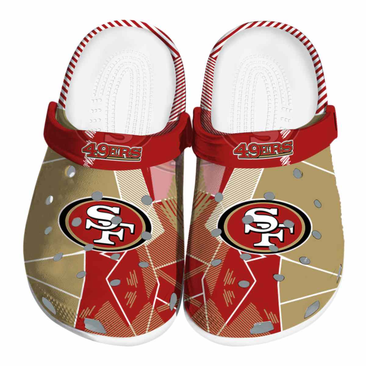 San Francisco 49ers Freedom Splinter 2025 Crocs, San Francisco 49ers Crocs Clogs