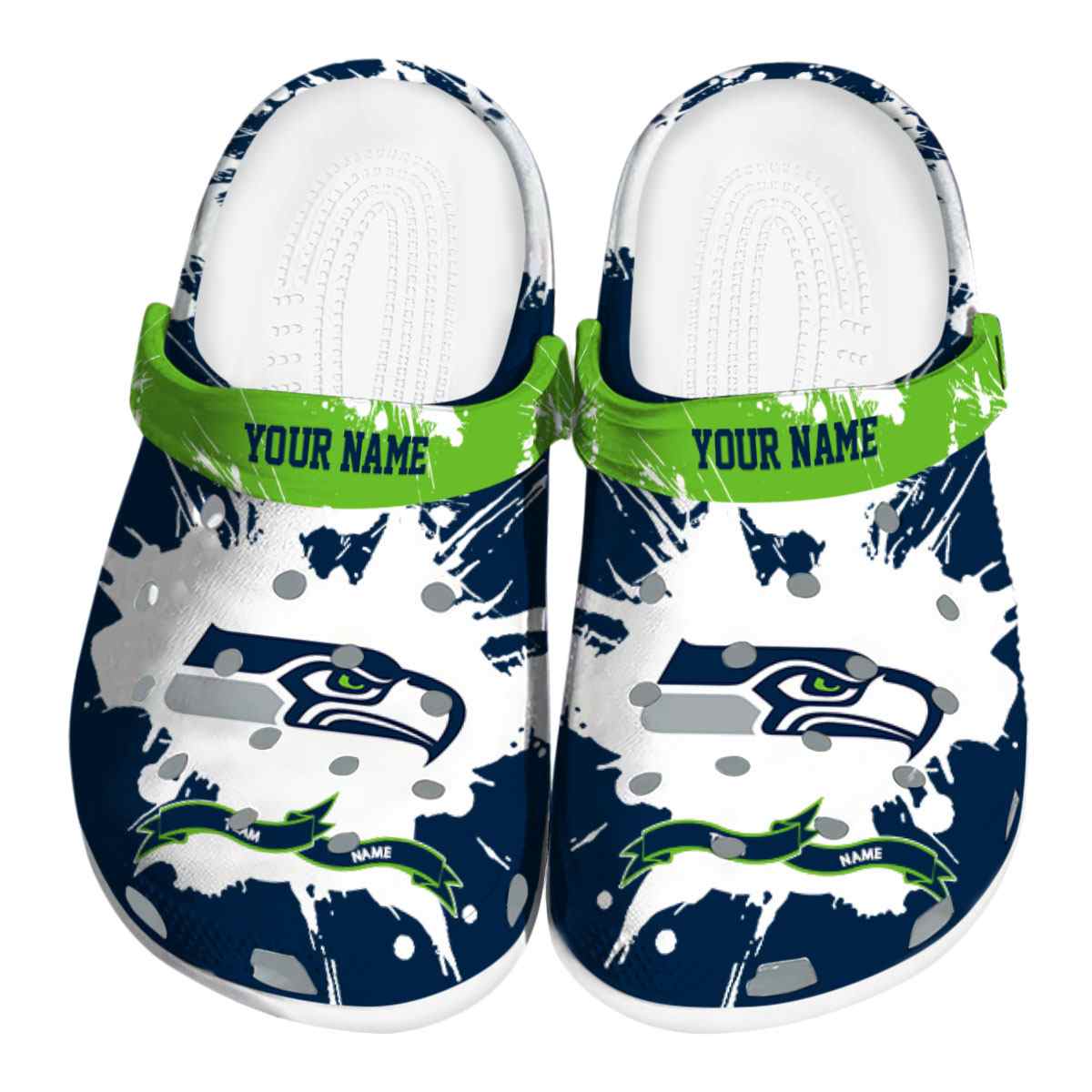 Seattle Seahawks Star-Spangled Graphic 2025 Crocs, Seattle Seahawks Crocs Clogs