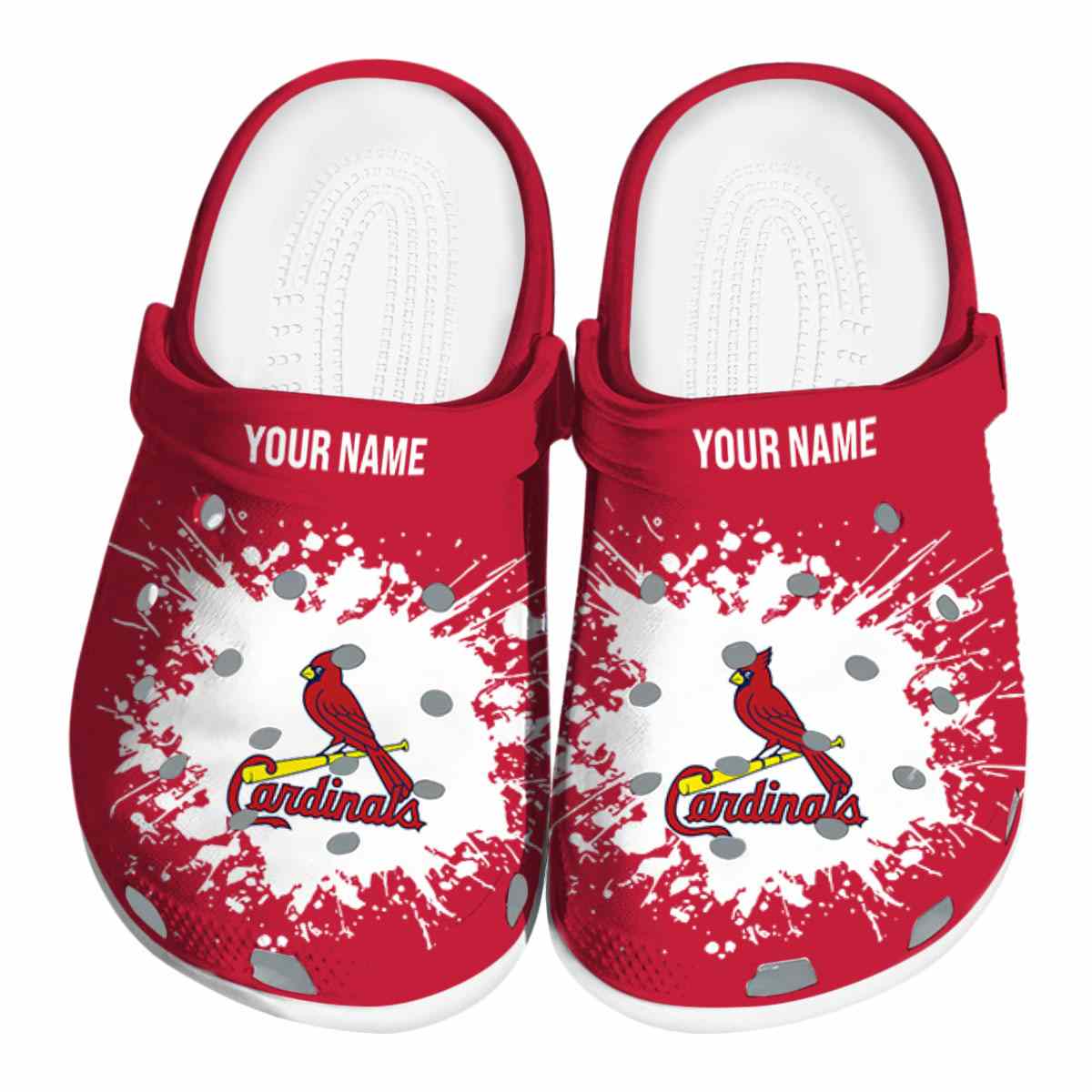 St. Louis Cardinals Splatter, St. Louis Cardinals Crocs Clogs
