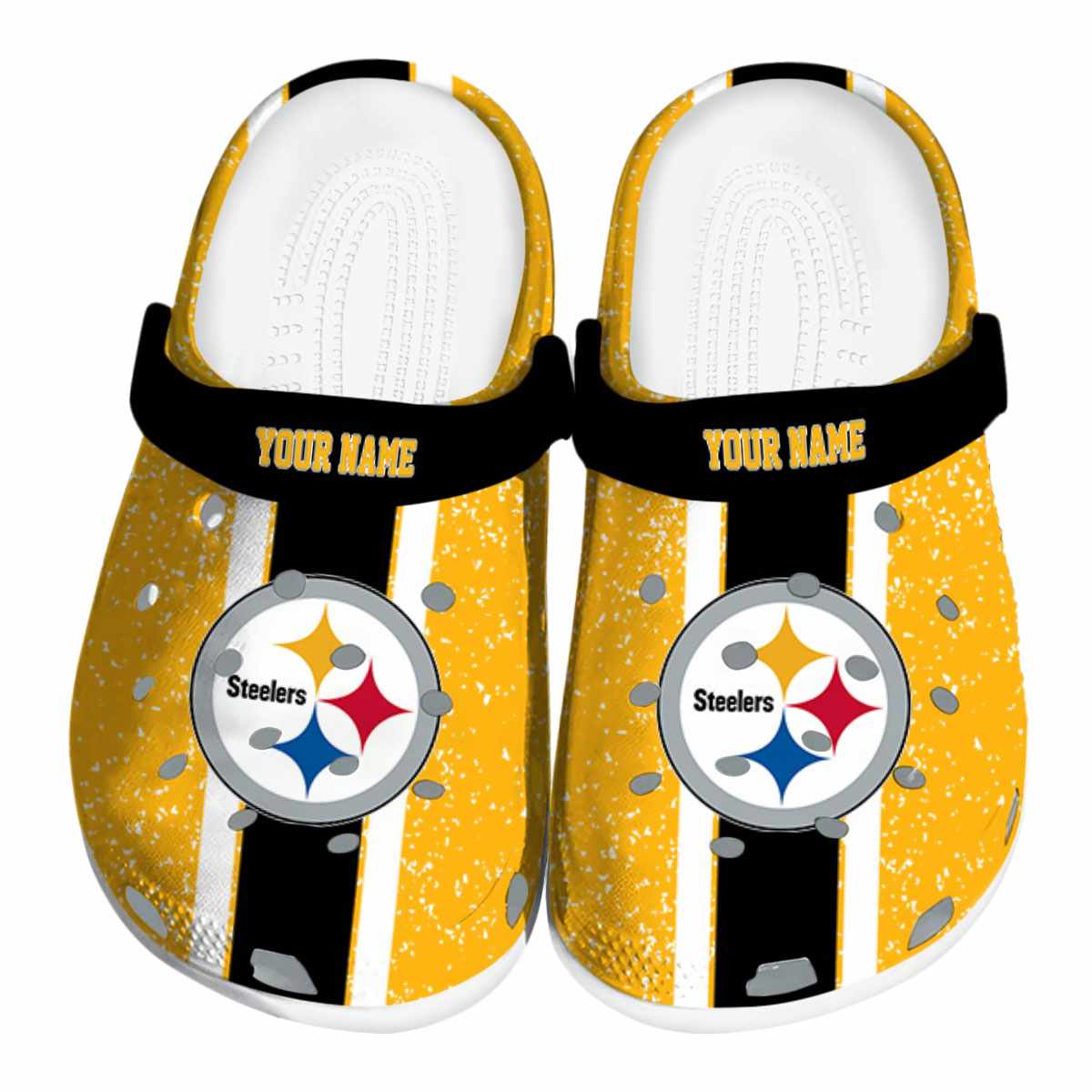 Pittsburgh Steelers Geometric 2025 Crocs, Pittsburgh Steelers Geometric Crocs Clogs