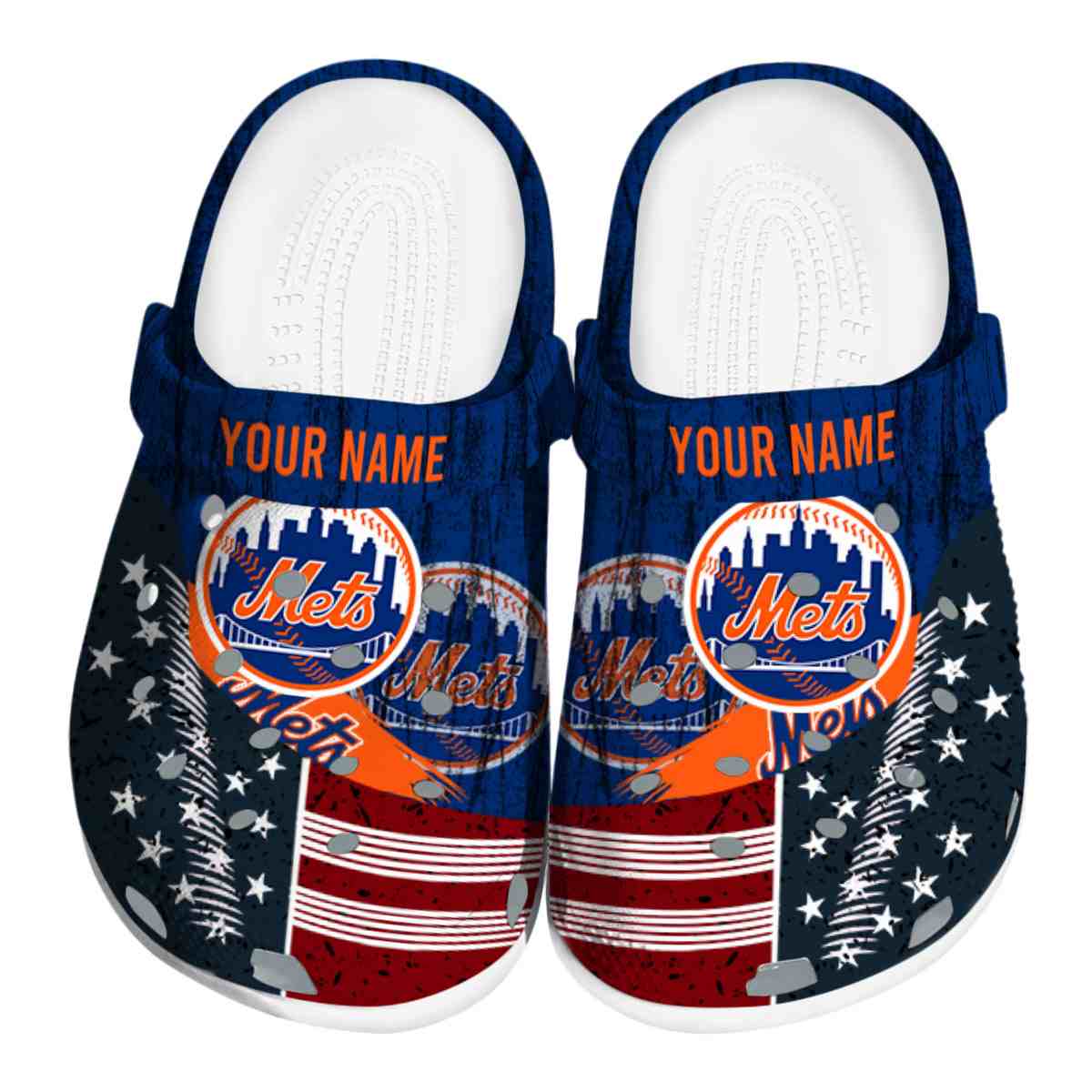 New York Mets Star,New York Mets Crocs Clogs