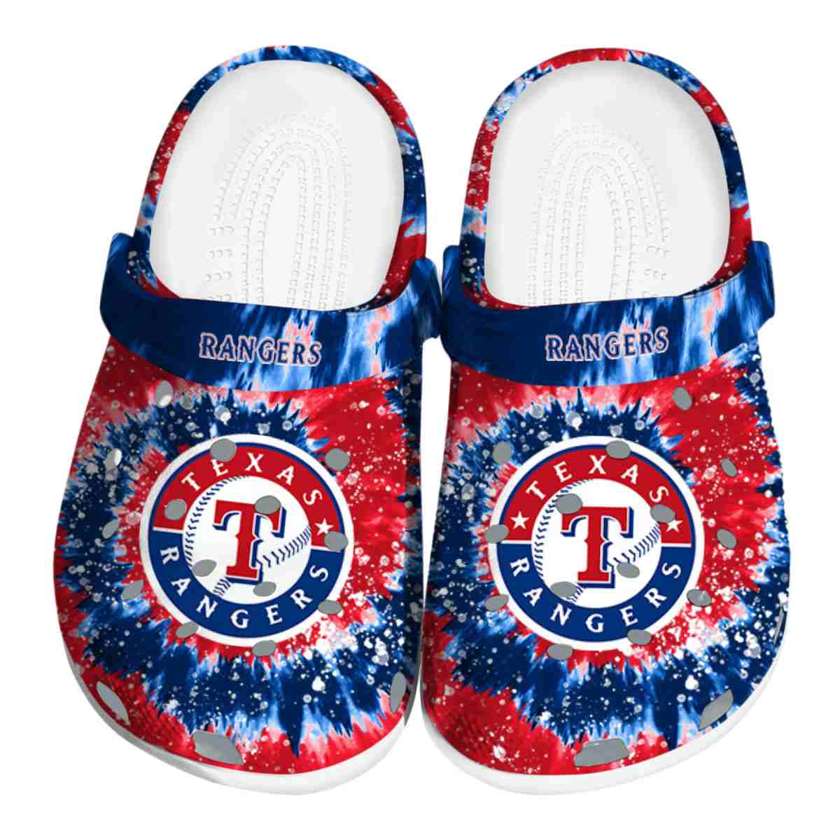 Texas Rangers Radiant Burst Effect, Texas Rangers Radiant Crocs Clogs
