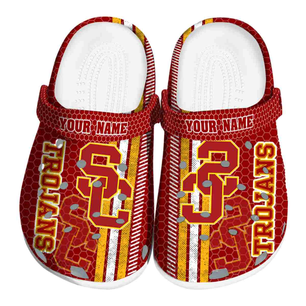 USC Trojans Contrasting Stripes, USC Trojans Contrasting Crocs Clogs