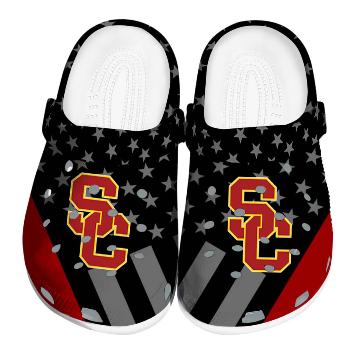 USC Trojans Stellar Stripes Theme, USC Trojans Stellar Crocs Clogs