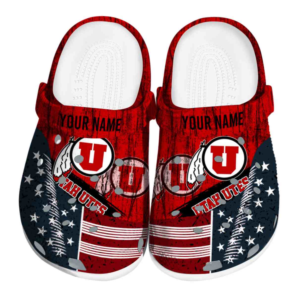 Utah Utes Star 2025 Crocs, Utah Utes Crocs Clogs