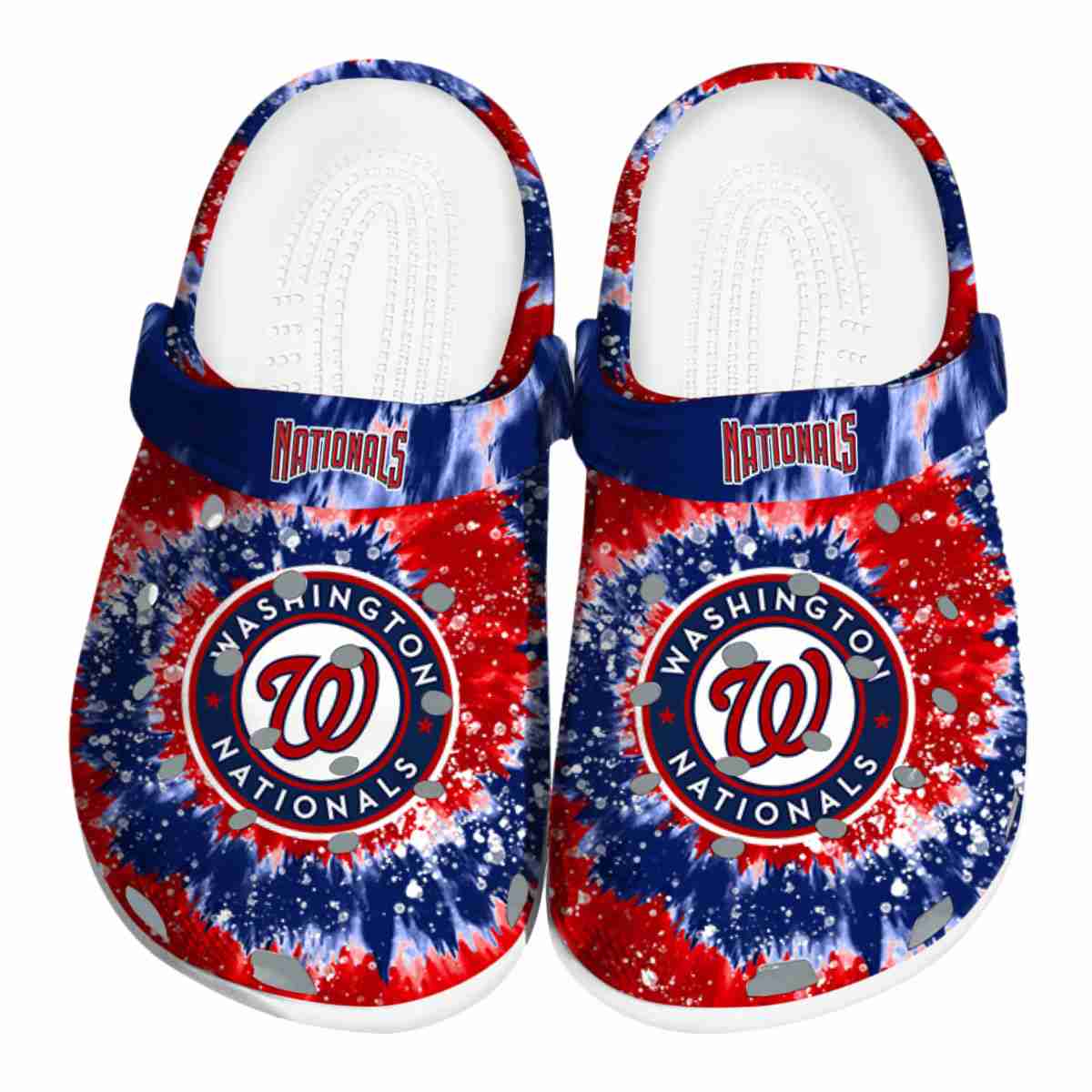 Washington Nationals Radiant Burst Effect, Washington Nationals Radiant Crocs Clogs