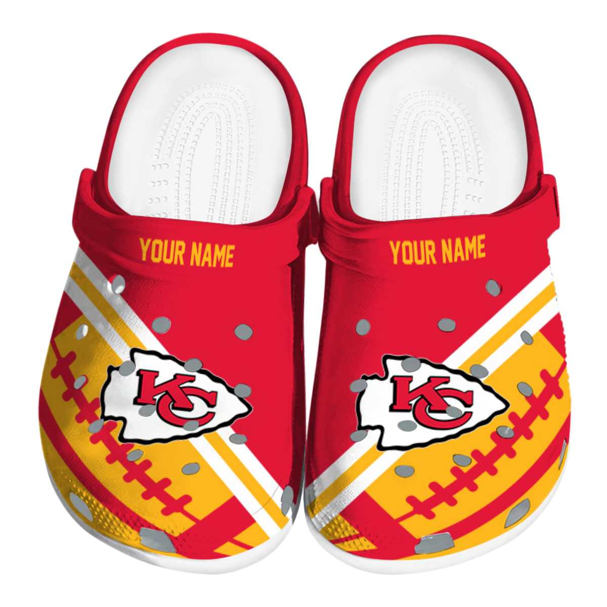 Kansas City Chiefs Paint Splatter Graphics 2025 Crocs, Kansas City Chiefs Crocs Clogs