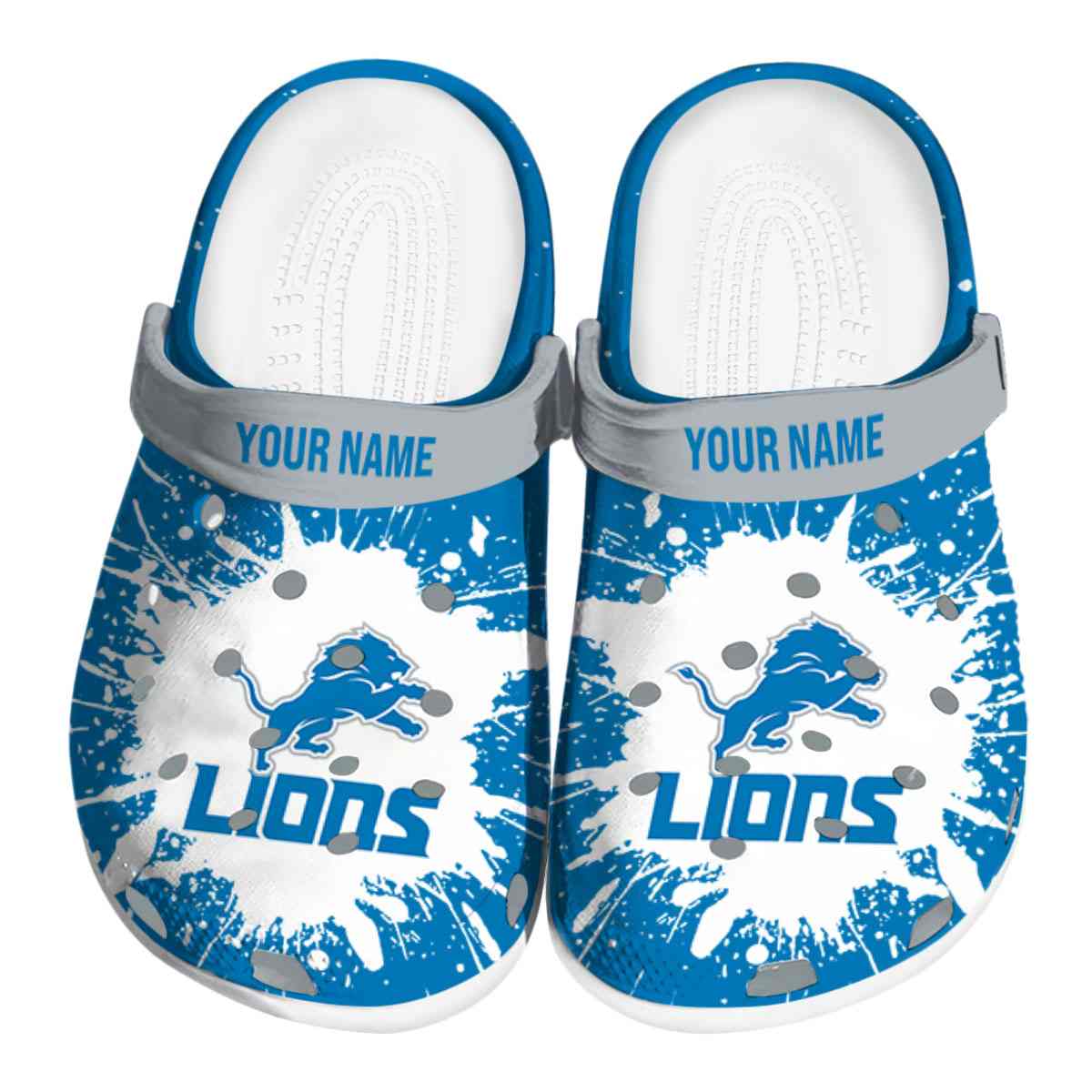 Detroit Lions Star 2025 Crocs, Detroit Lions Crocs Clogs