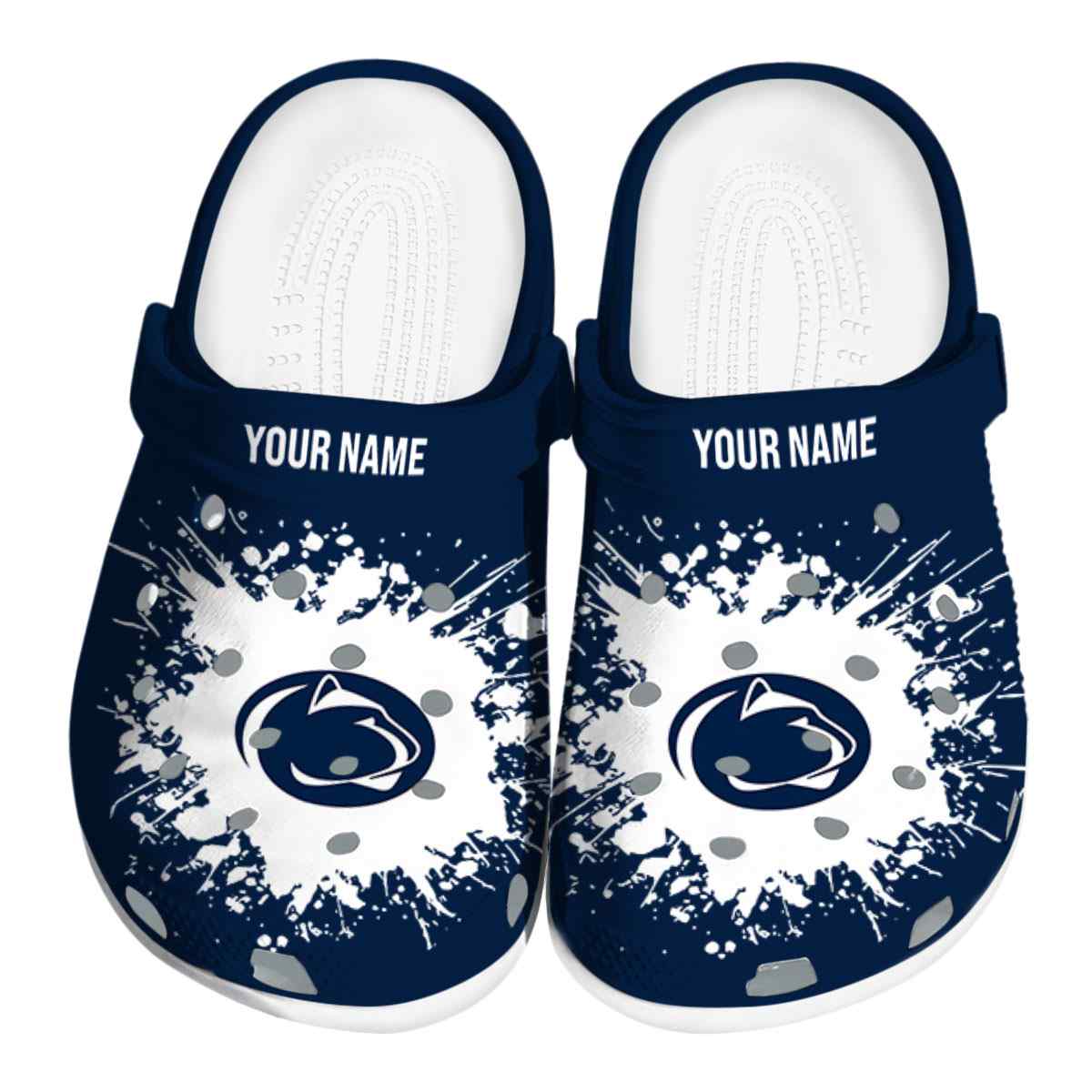Penn State Nittany Lions Splatter, Penn State Nittany Crocs Clogs