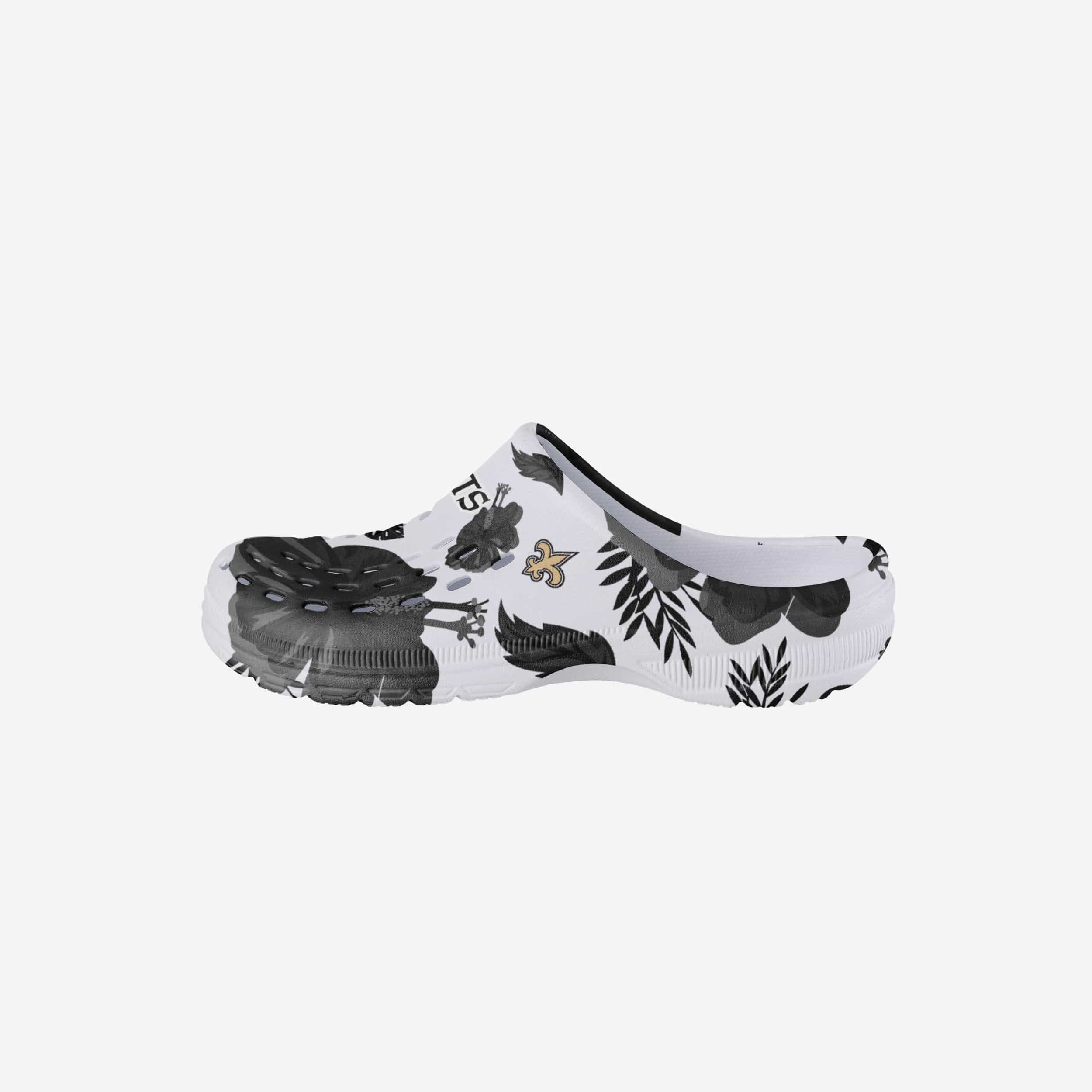 Baltimore Ravens Womens Floral White Clog 2025 Crocs, Baltimore Ravens Crocs Clogs