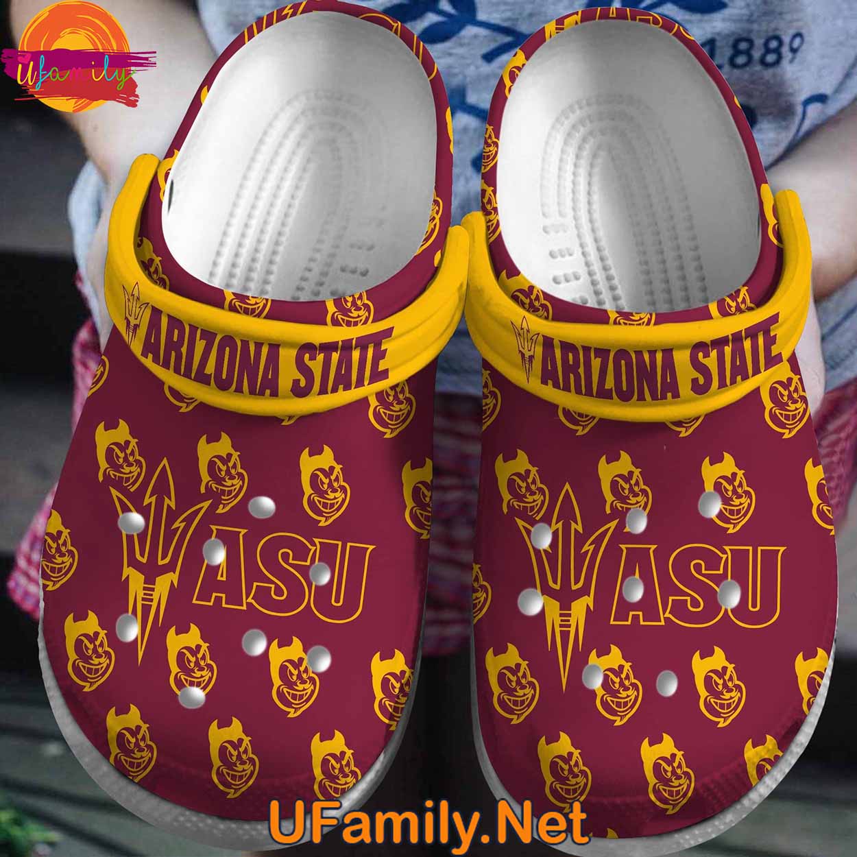 Arizona State Sun Devil Football NCAA, Arizona State Sun Clogs