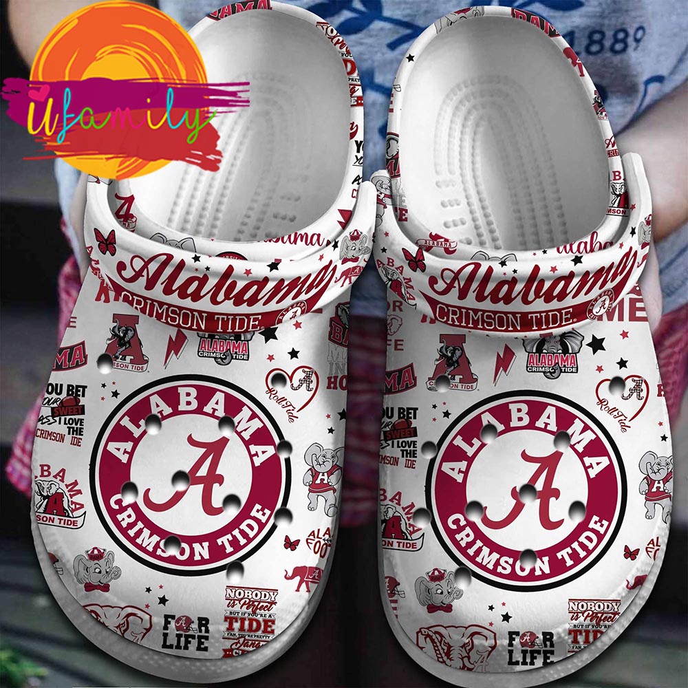 Alabama Crimson Tide NCAA Crocs, Alabama Crimson Tide Crocs Clogs 4