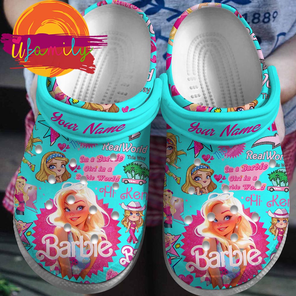 Customized Barbie Cartoon, Customized Barbie Cartoon Clogs