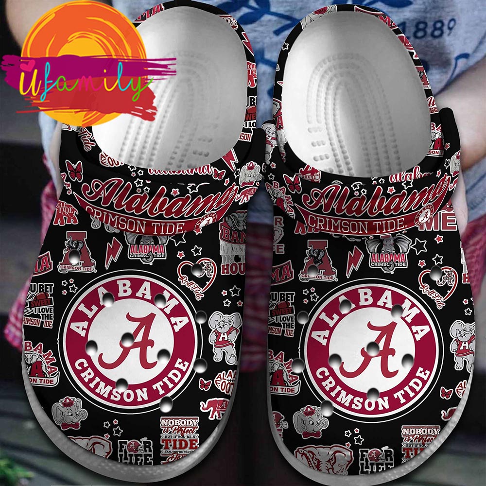 Alabama Crimson Tide NCAA Crocs, Alabama Crimson Tide Crocs Clogs 13
