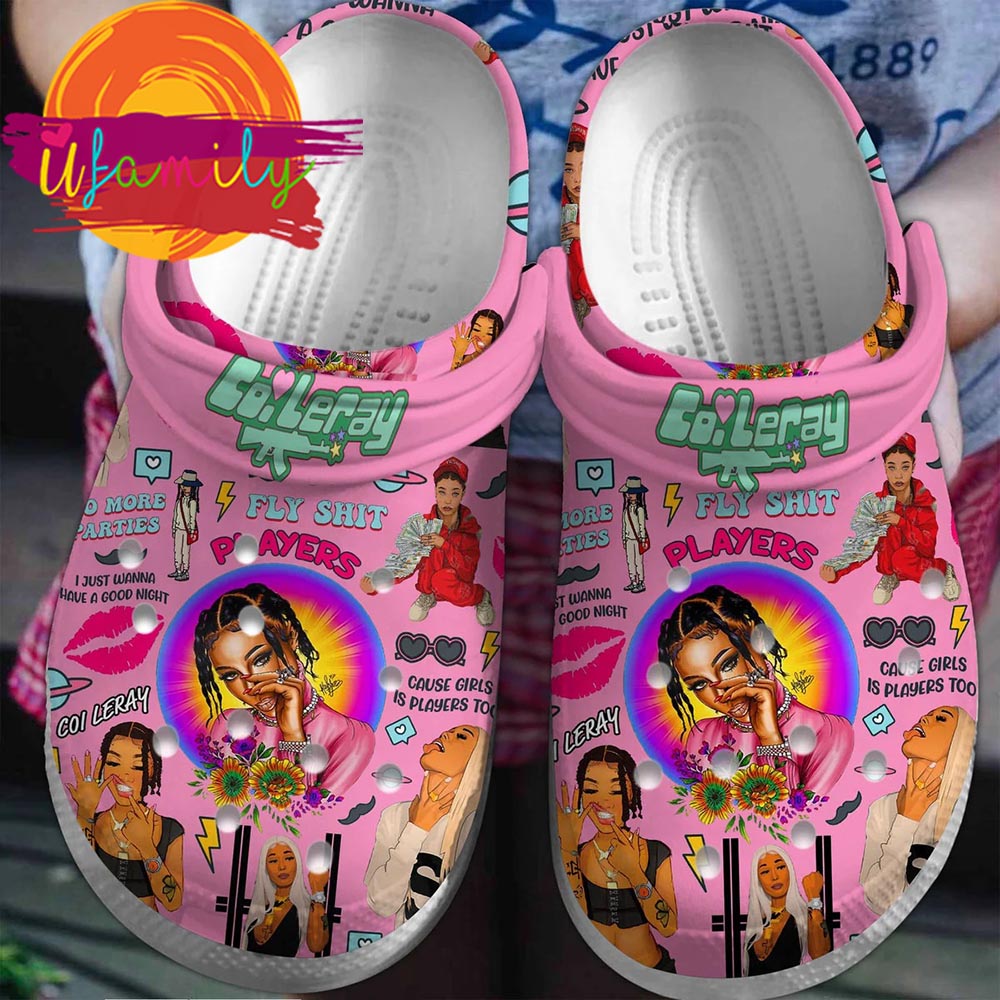 Coi Leray Singer Music Crocs, Coi Leray Singer Clogs