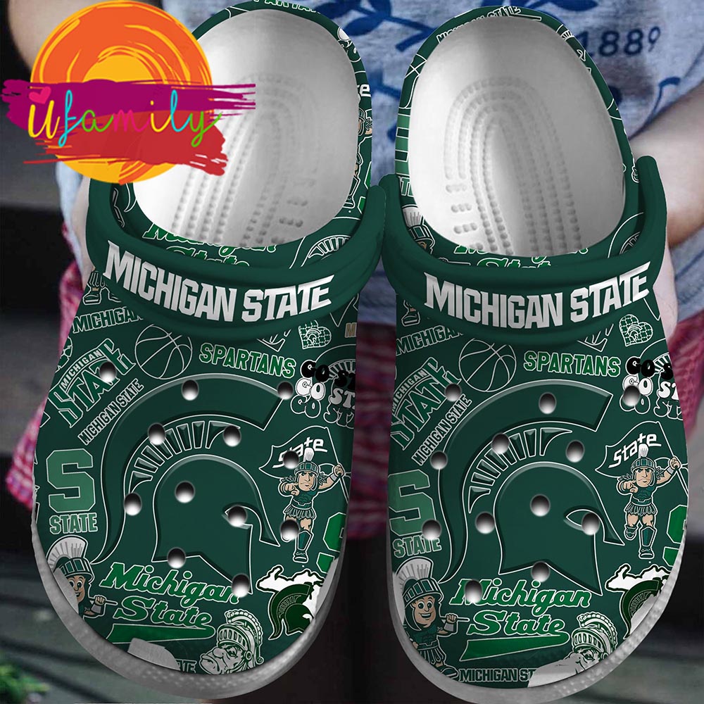 Michigan State Spartans 2025 NCAA Sport Crocs, Michigan State Spartans Clogs