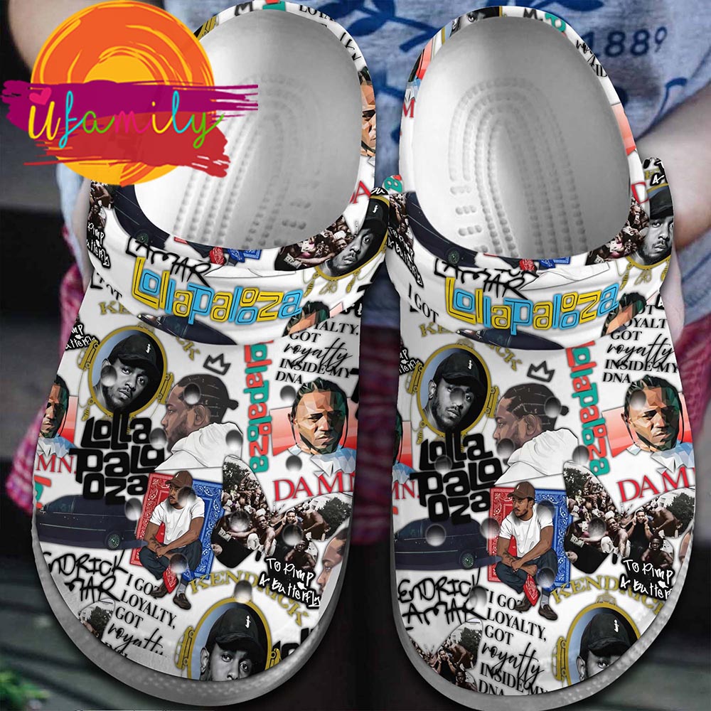 Kendrick Lamar Lollapalooza Music Crocs, Kendrick Lamar Lollapalooza Clogs