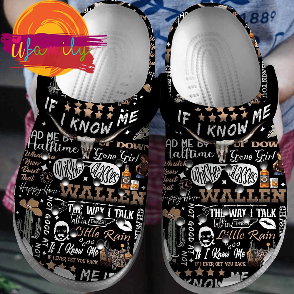 Morgan Wallen Music If I Know Me Crocs, Morgan Wallen Music Clogs