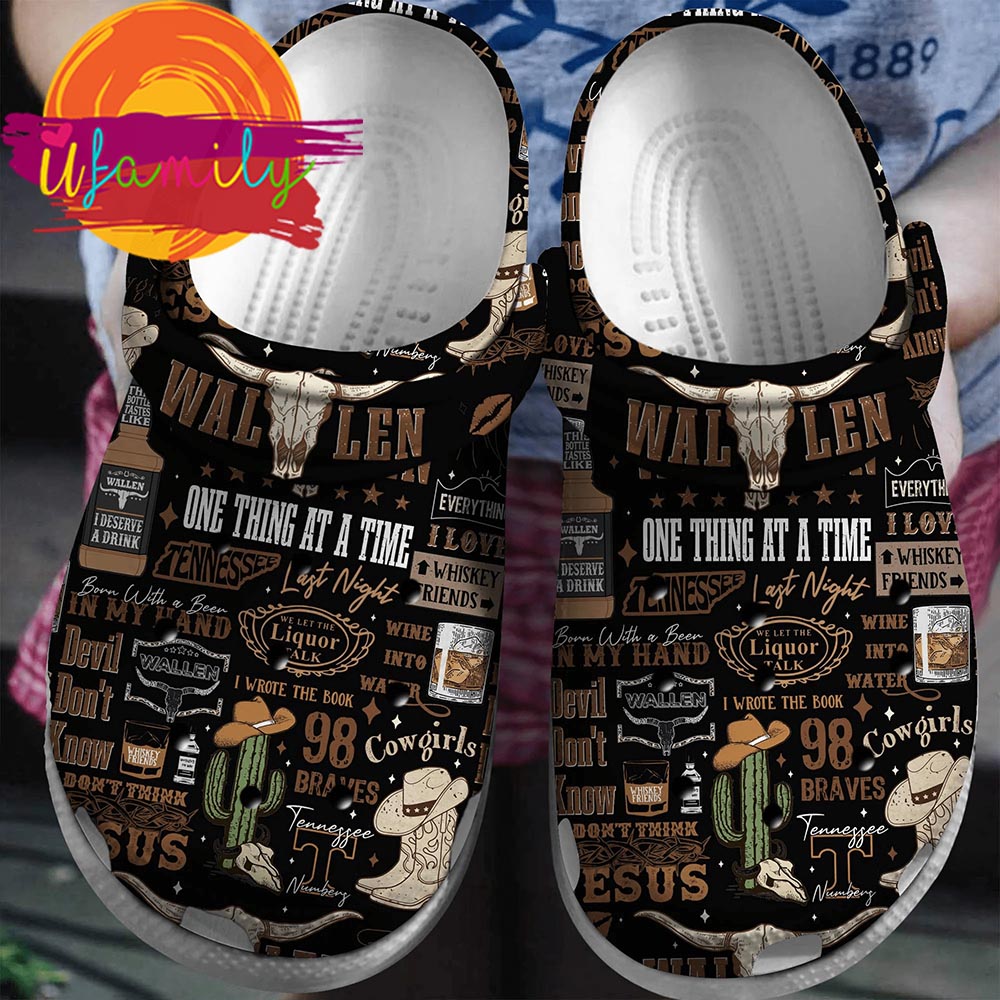 Morgan Wallen Music One Thing At A Time Crocs, Morgan Wallen Music Clogs