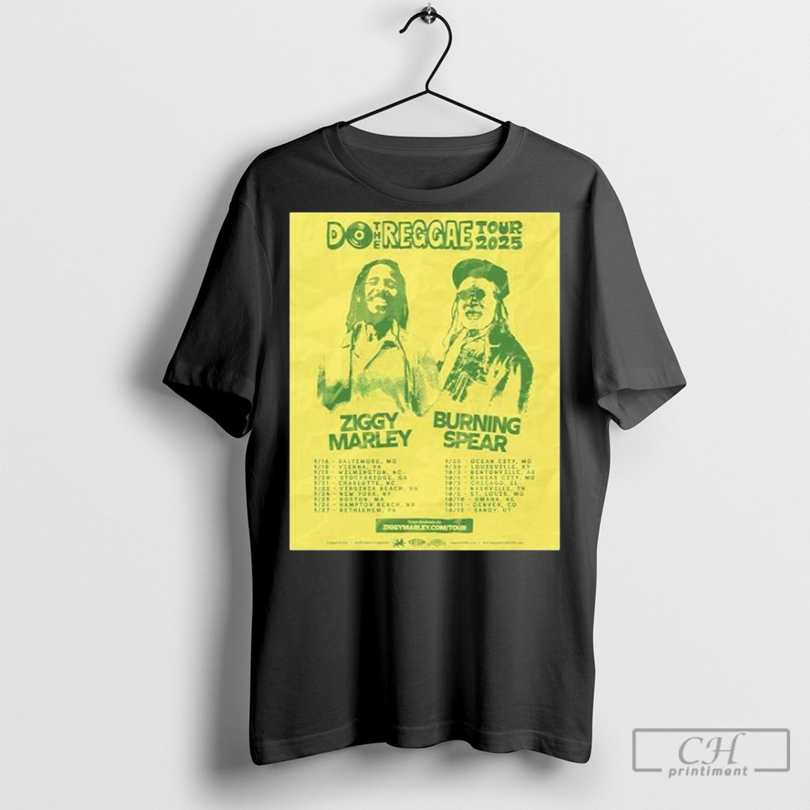 Official Ziggy Marley And Burning Spear Do The Reggae Tour 2025 Tour Dates Shirt