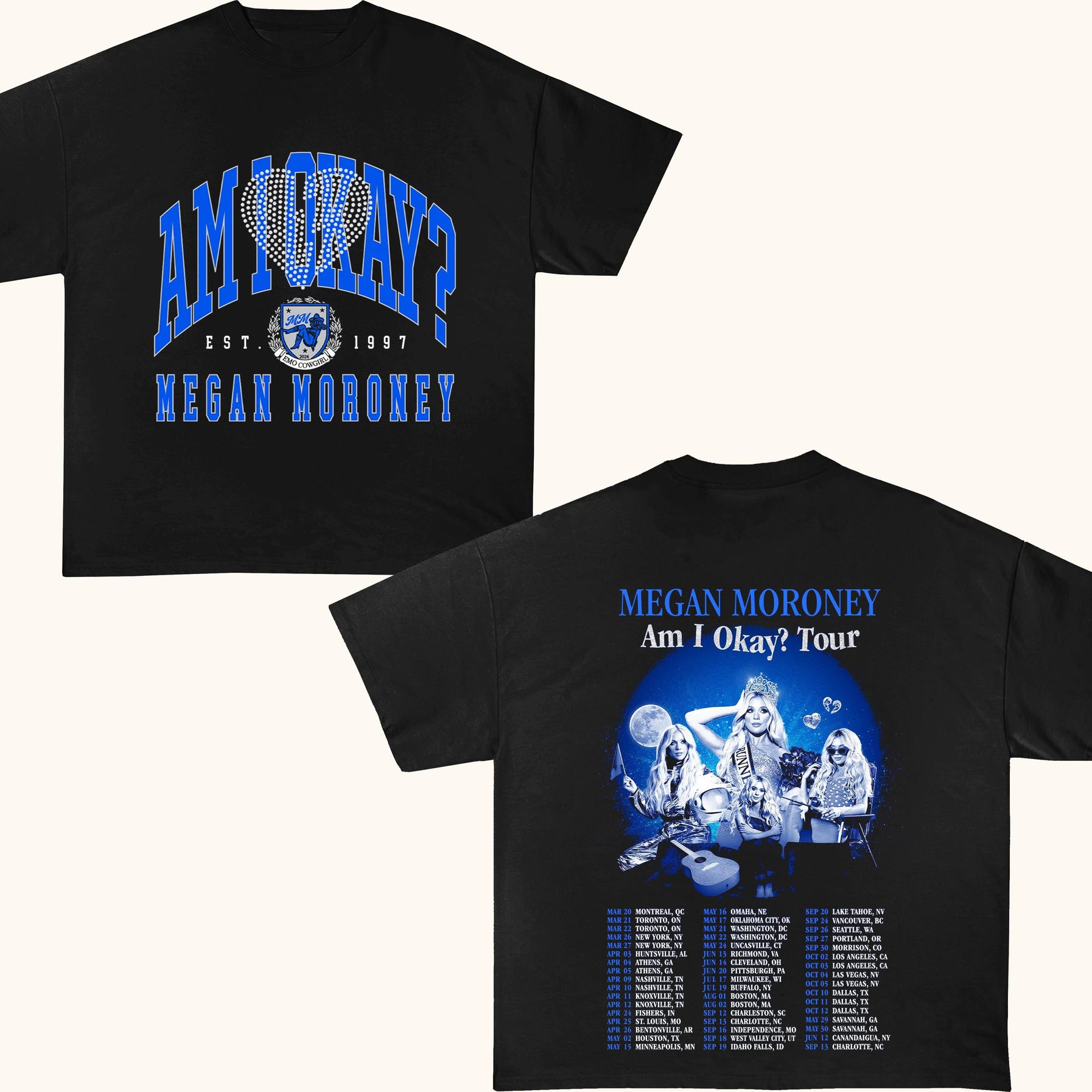 Megan Moroney Shirt, 2025 Megan Moroney Am I Okay Tour Shirt, Megan Moroney Country Music, Megan Moroney Merch