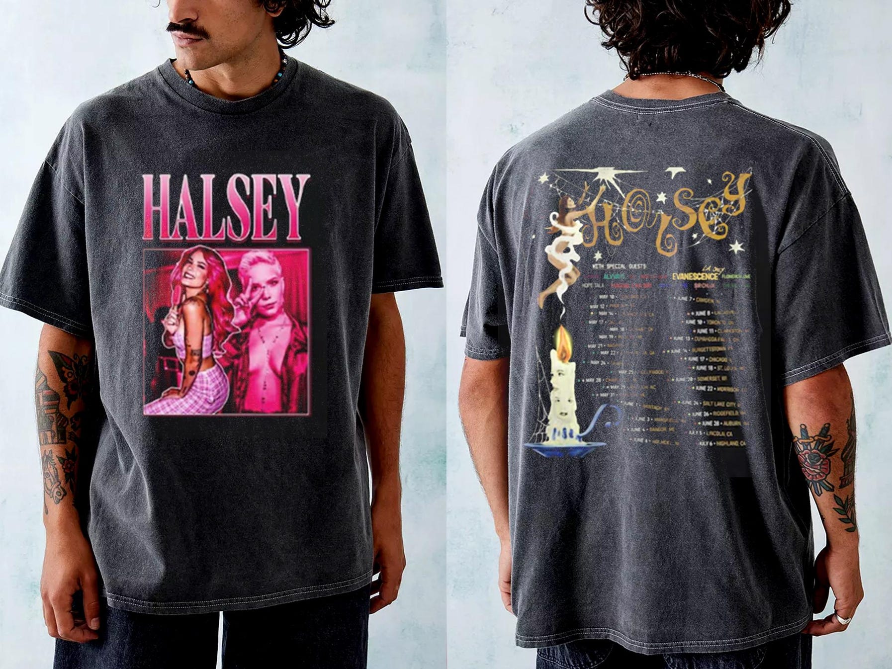 Halsey Concert Graphic Tee, Halsey For My Last Trick The Tour 2025 Shirt, Halsey Shirt, Halsey Fan Gift, Halsey Vintage Shirt, Halsey Merch