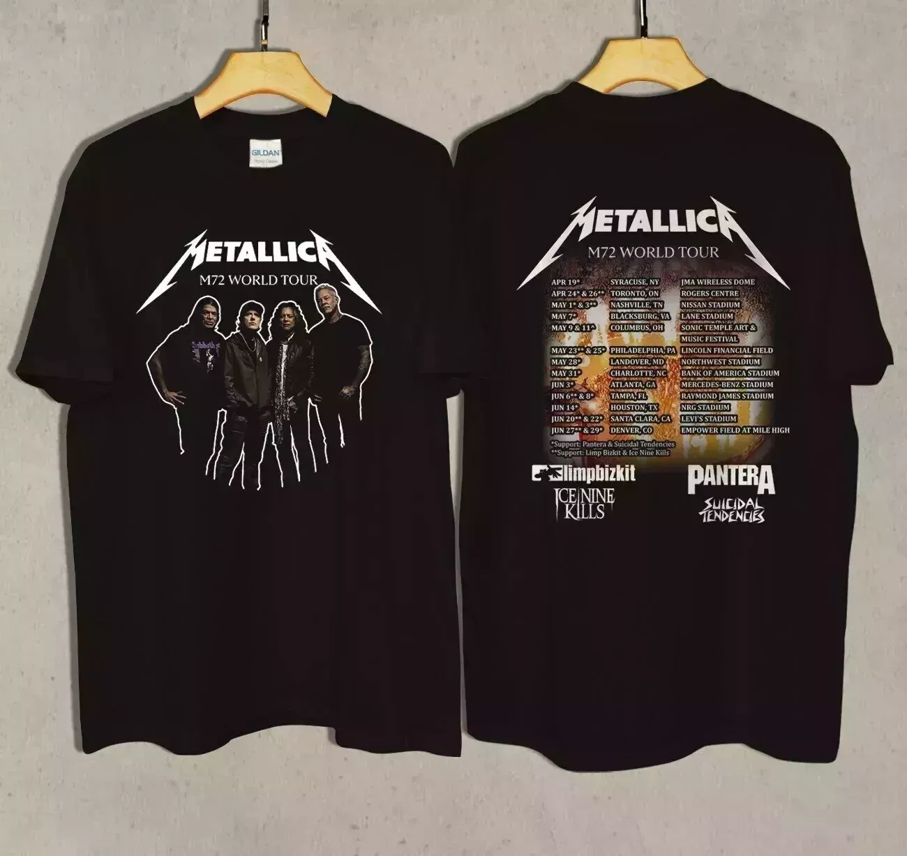 Metallica M72 World Tour 2025 Shirt Cotton Black Gift S-3Xl