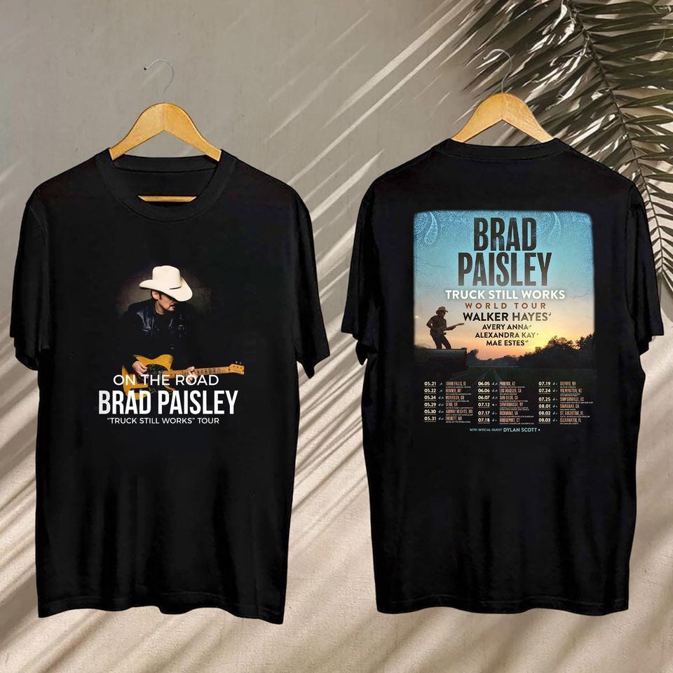 Brad Paisley Fan Shirt, Brad Paisley Shirt, 2025 Brad Paisley Truck Still Works World Tour Shirt, Brad Paisley Concert, Brad Paisley Merch