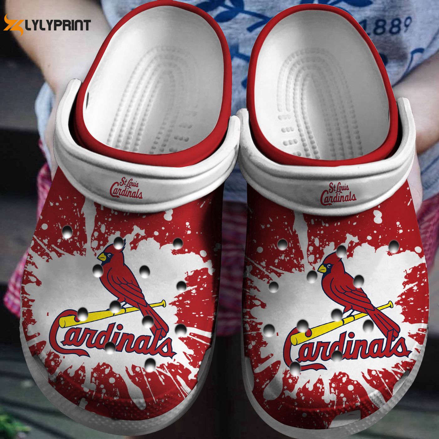 MLB St Louis Cardinals Red Baseball Fan, St Louis Crocs Clogs For Men Women and Kids