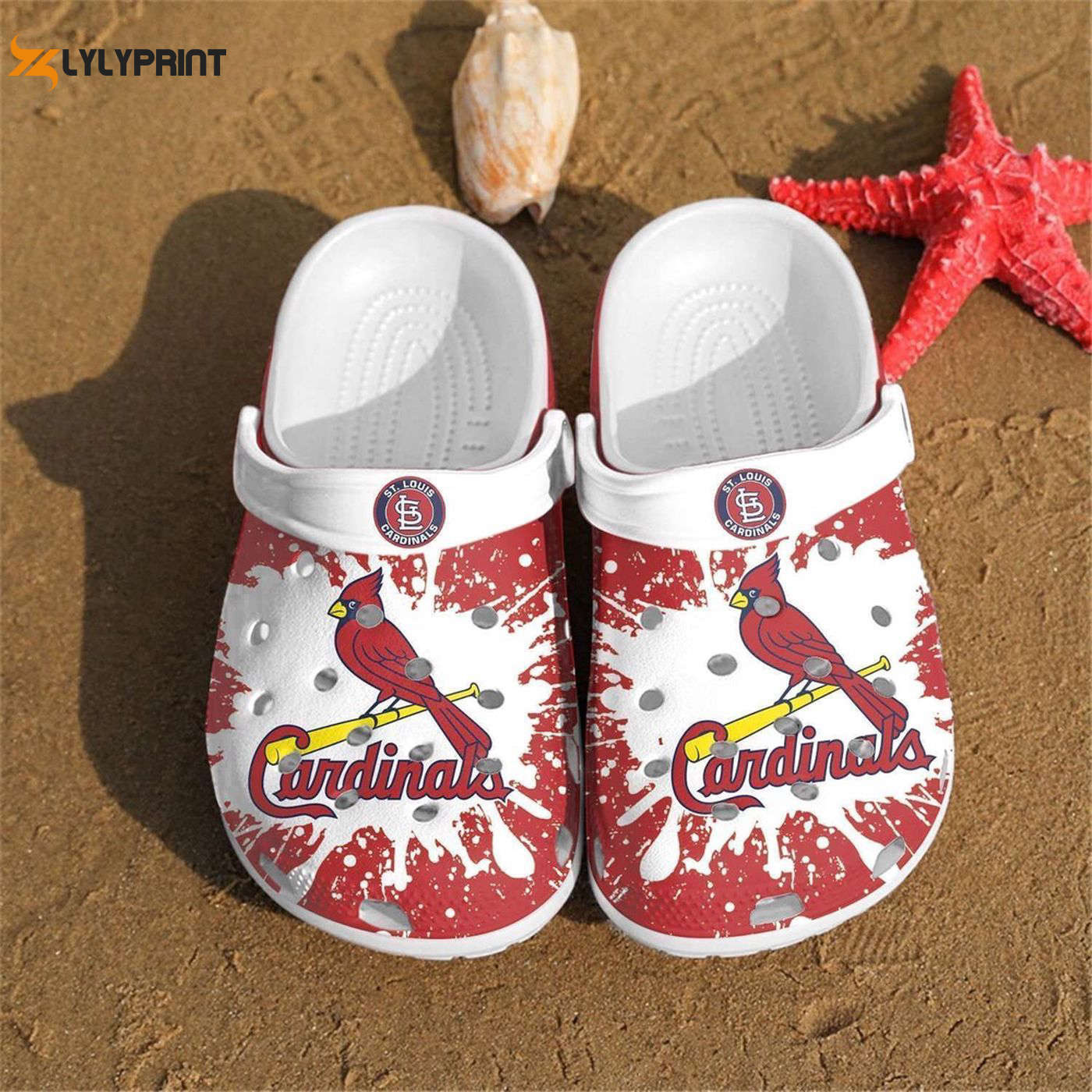 MLB St Louis Cardinals Red White, St Louis Crocs Clogs For Men Women and Kids