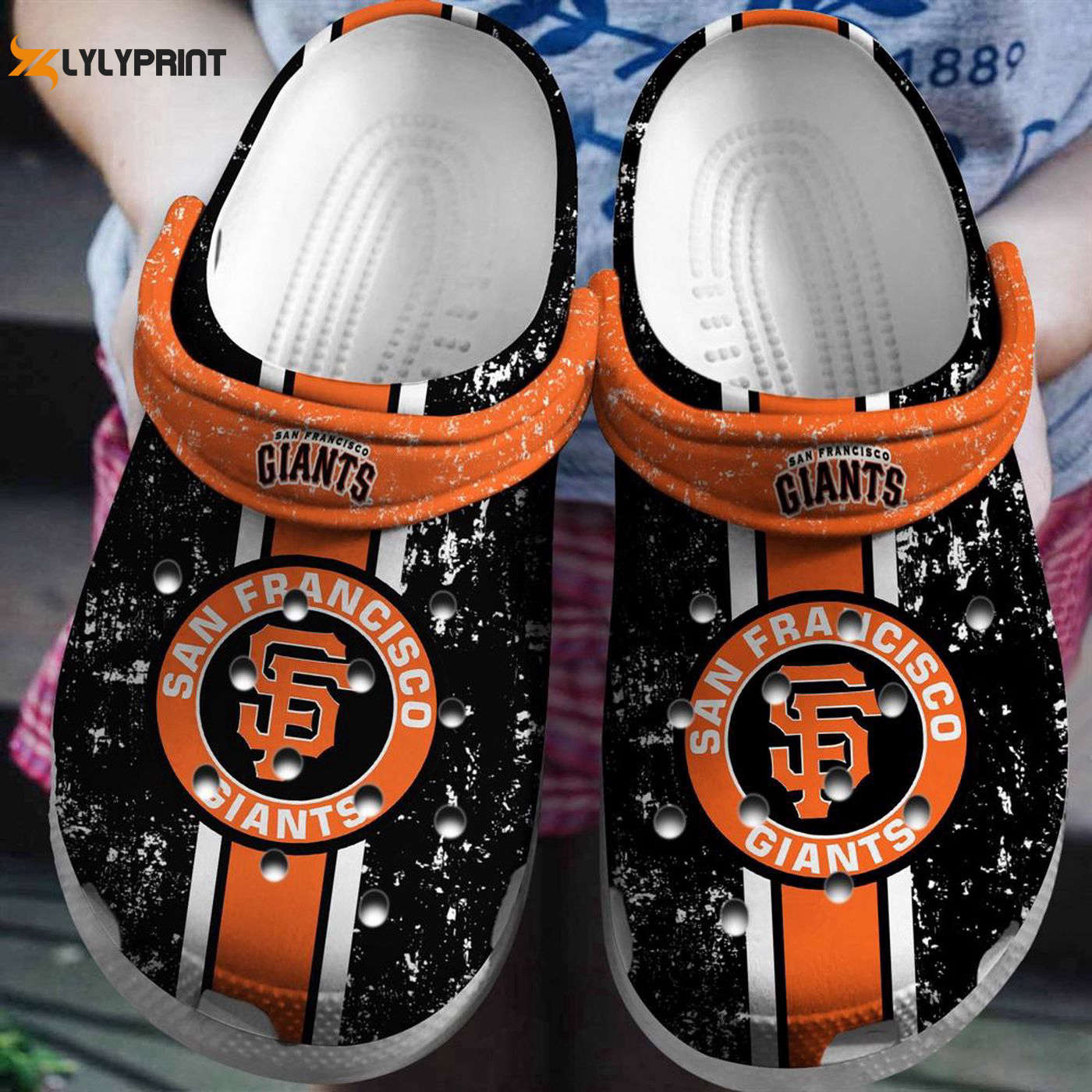 MLB San Francisco Giants Black-Orange Fan Baseball, San Francisco Crocs Clogs For Men Women and Kids