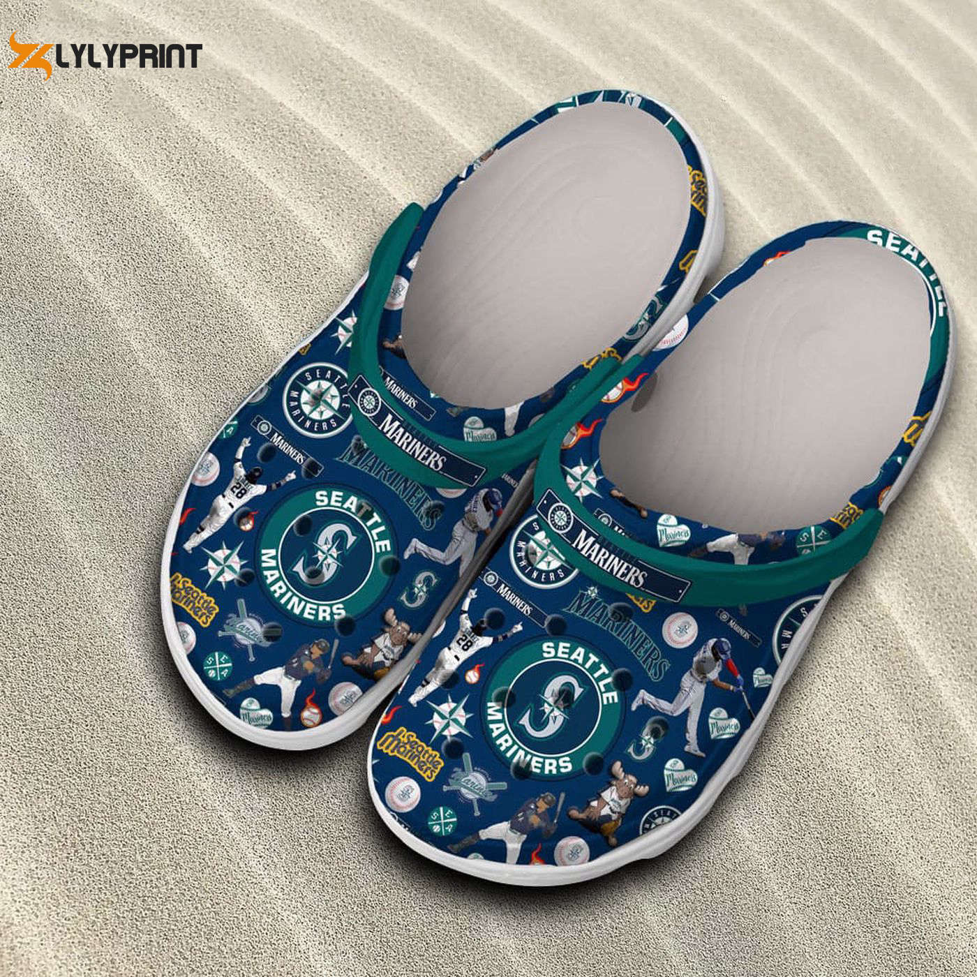 MLB Seattle Mariners Baseball Team, Seattle Mariners Crocs Clogs For Men Women and Kids