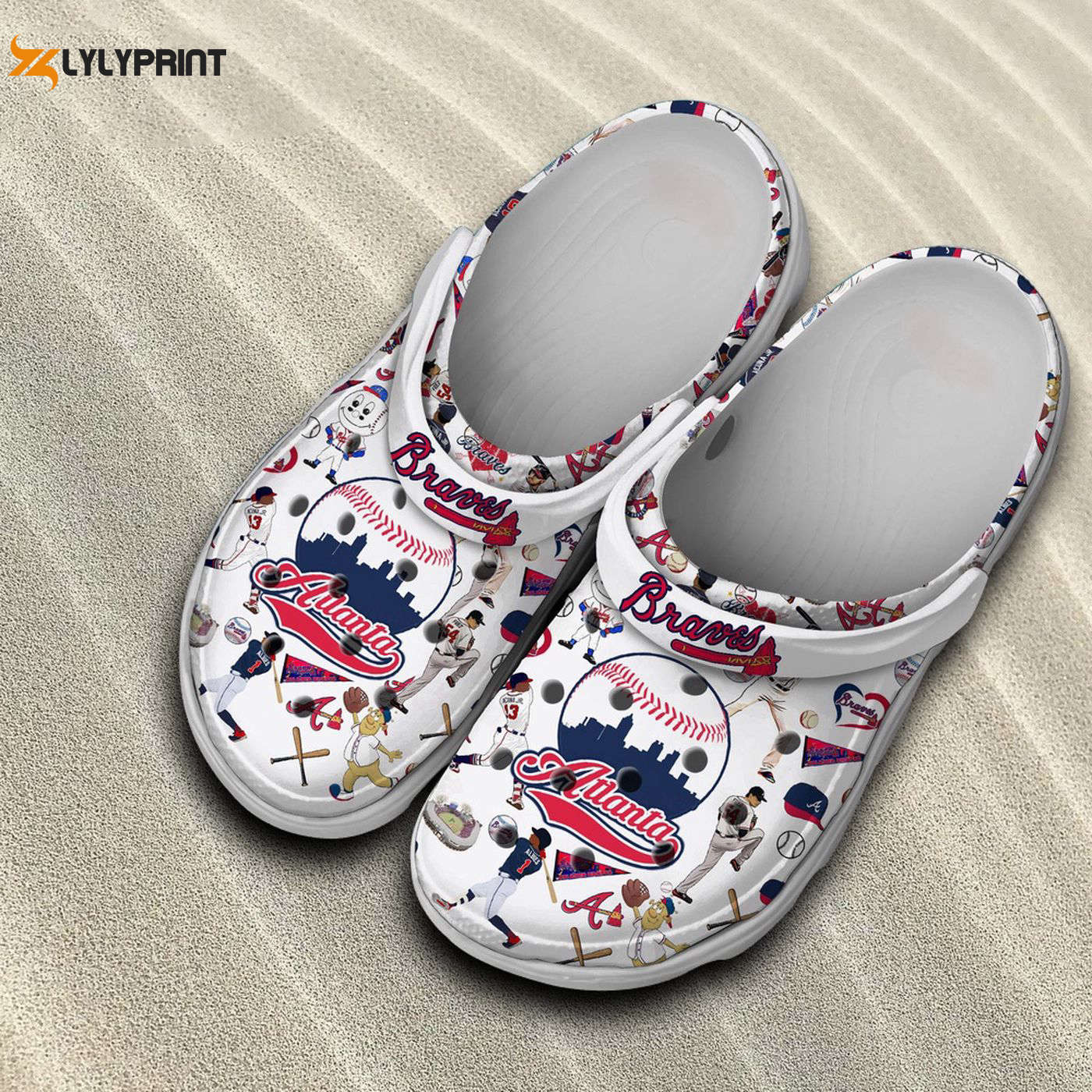 MLB Atlanta Braves, Atlanta Braves Crocs Clogs For Men Women And Kids 4
